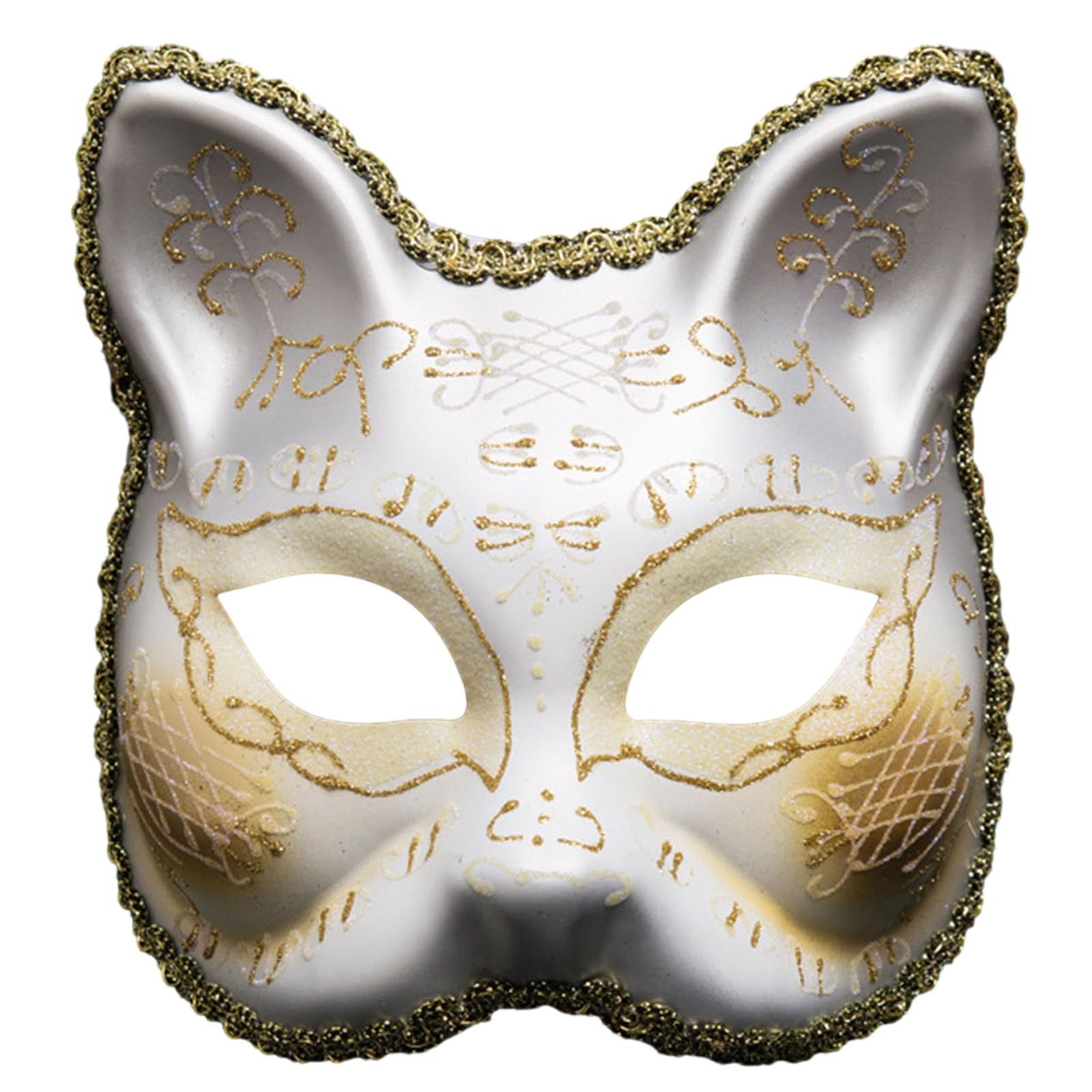 KMGDM Half Face Cat Halloween Cosplay Cat Masquerade Japanese Anime Cosplay Animal for Party