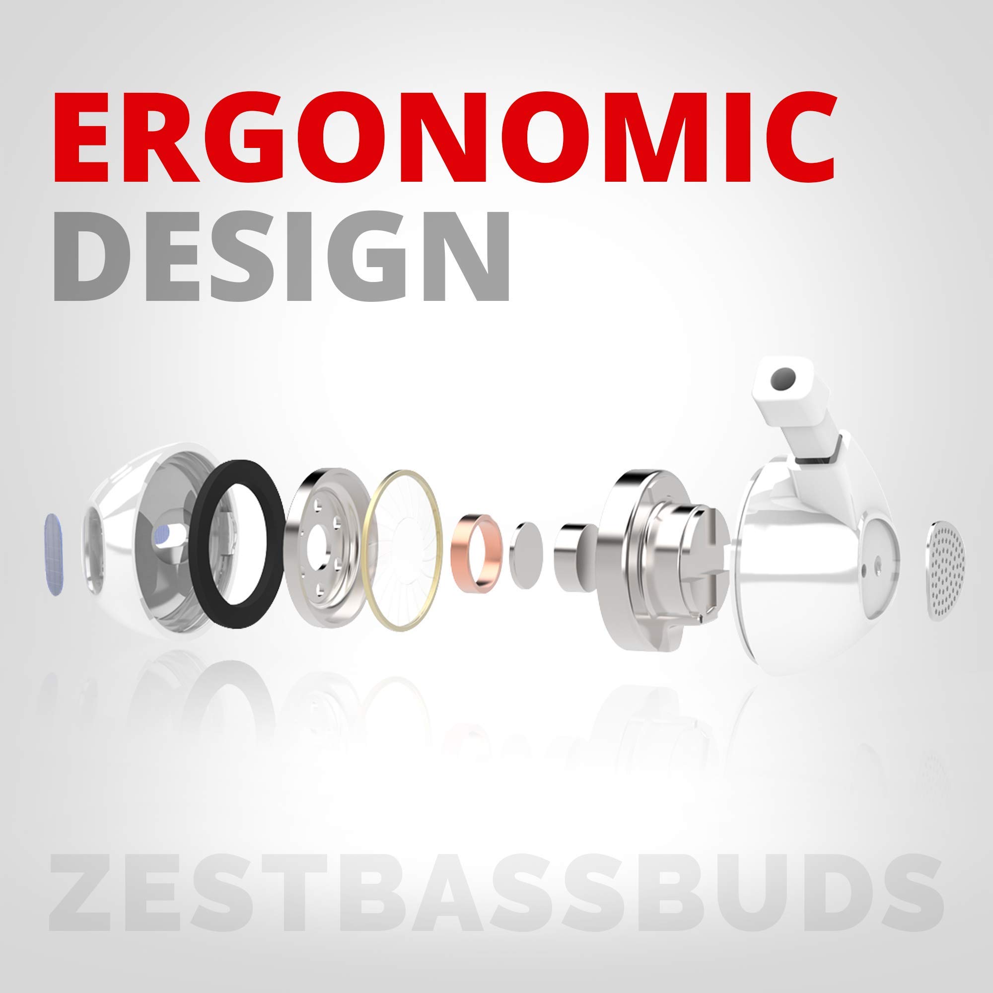 Pebble Zest Bassbuds Heavy Bass Ear Pod Design Wired Earphones