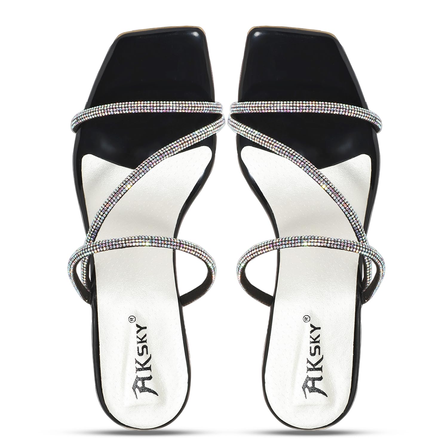 ak sky Women’s Crystal Block Heels - Elegant, Sparkling Heels for Every Occasion-picture-45