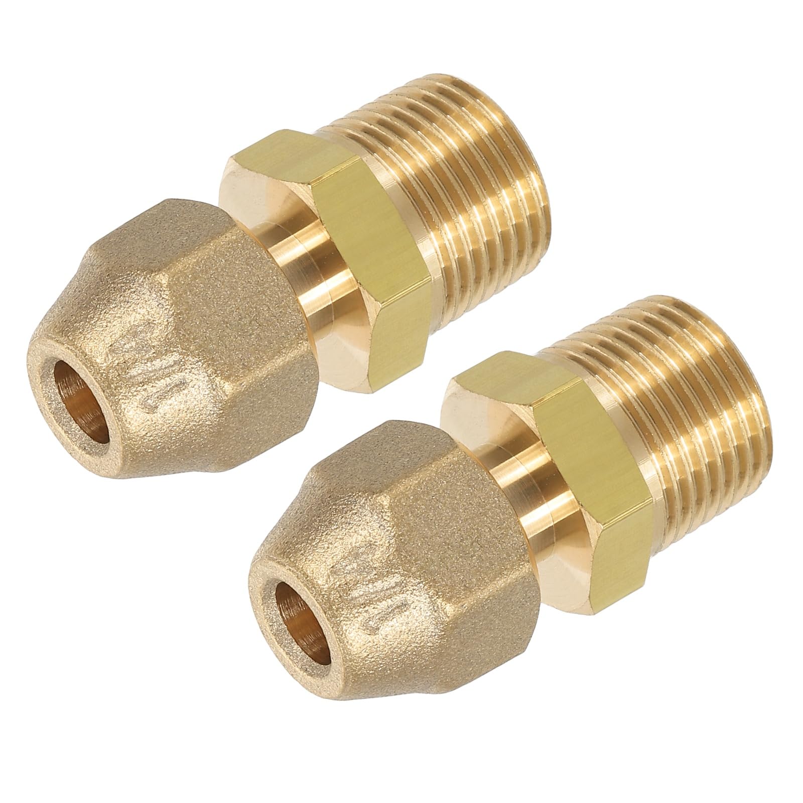 Raccord laiton 1/4SAE x 3/8NPT mâle avec écrou évasé 45° pour climatisation PATIKIL Lot de 2