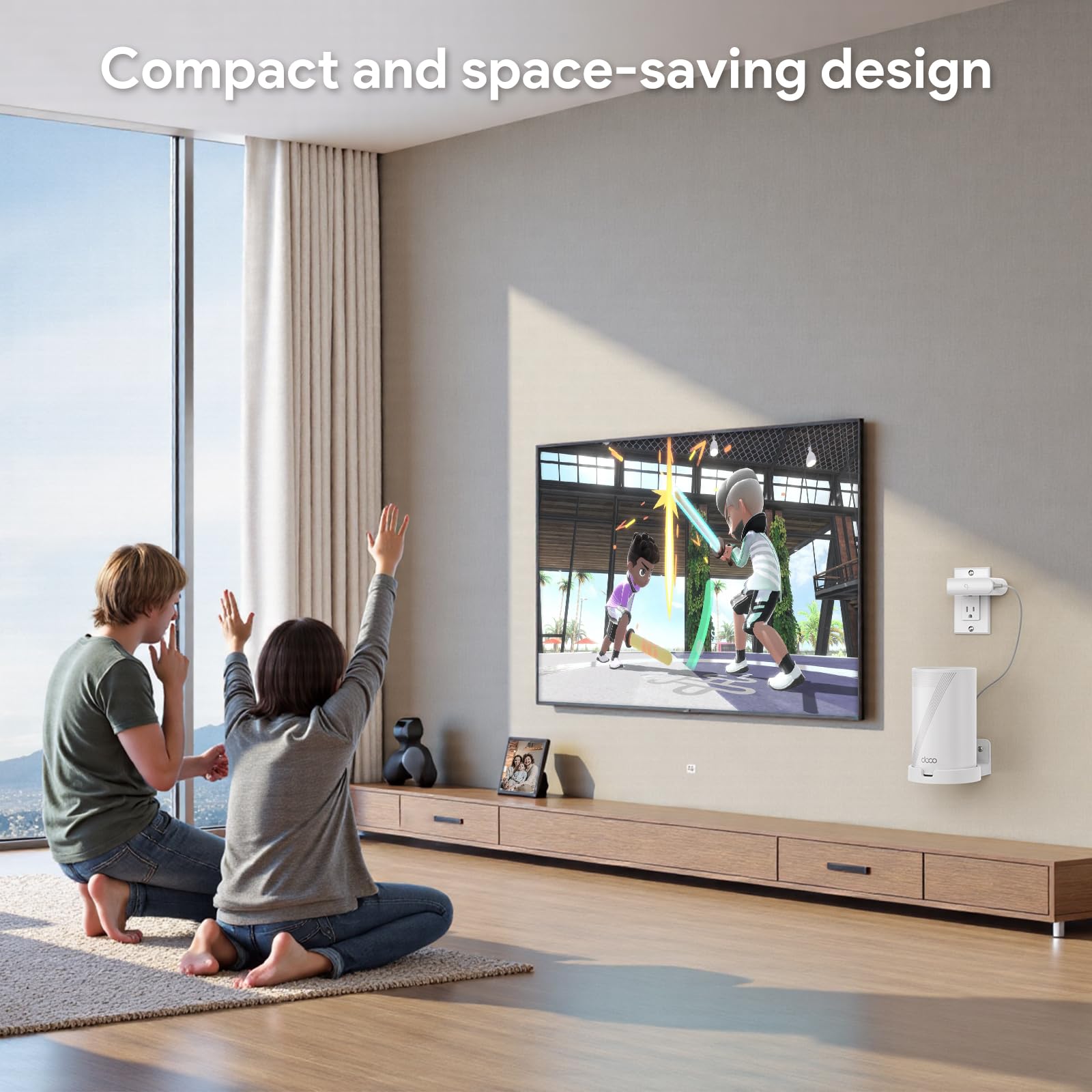 XLTTYWL® Uchwyt Ścienny do TP-Link Deco WiFi 7 & 6E (2 Sztuki) | Dla Deco BE63/BE65/BE67/BE68/BE10000/BE11000/BE9300/BE14000, Wytrzymały ABS+PC. Bezpieczny i stylowy design do domu/biura