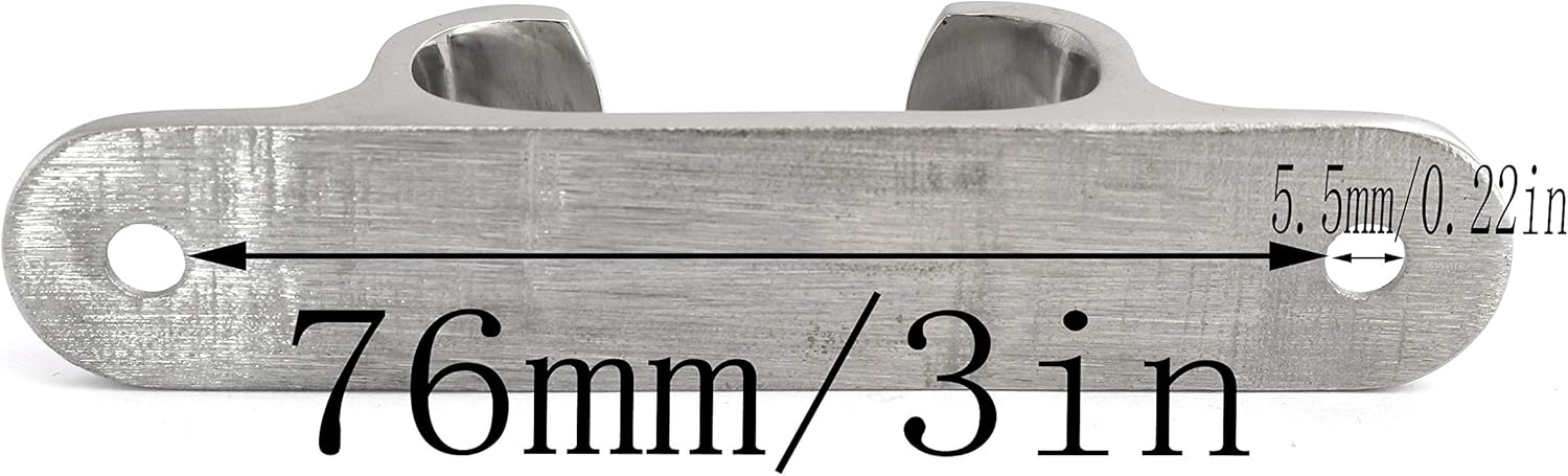 LQ Industrial Straight Bow Cleat 4Inch Stainless Steel Boat Deck Line Dock Rope Cleat Chock : Sports & Outdoors