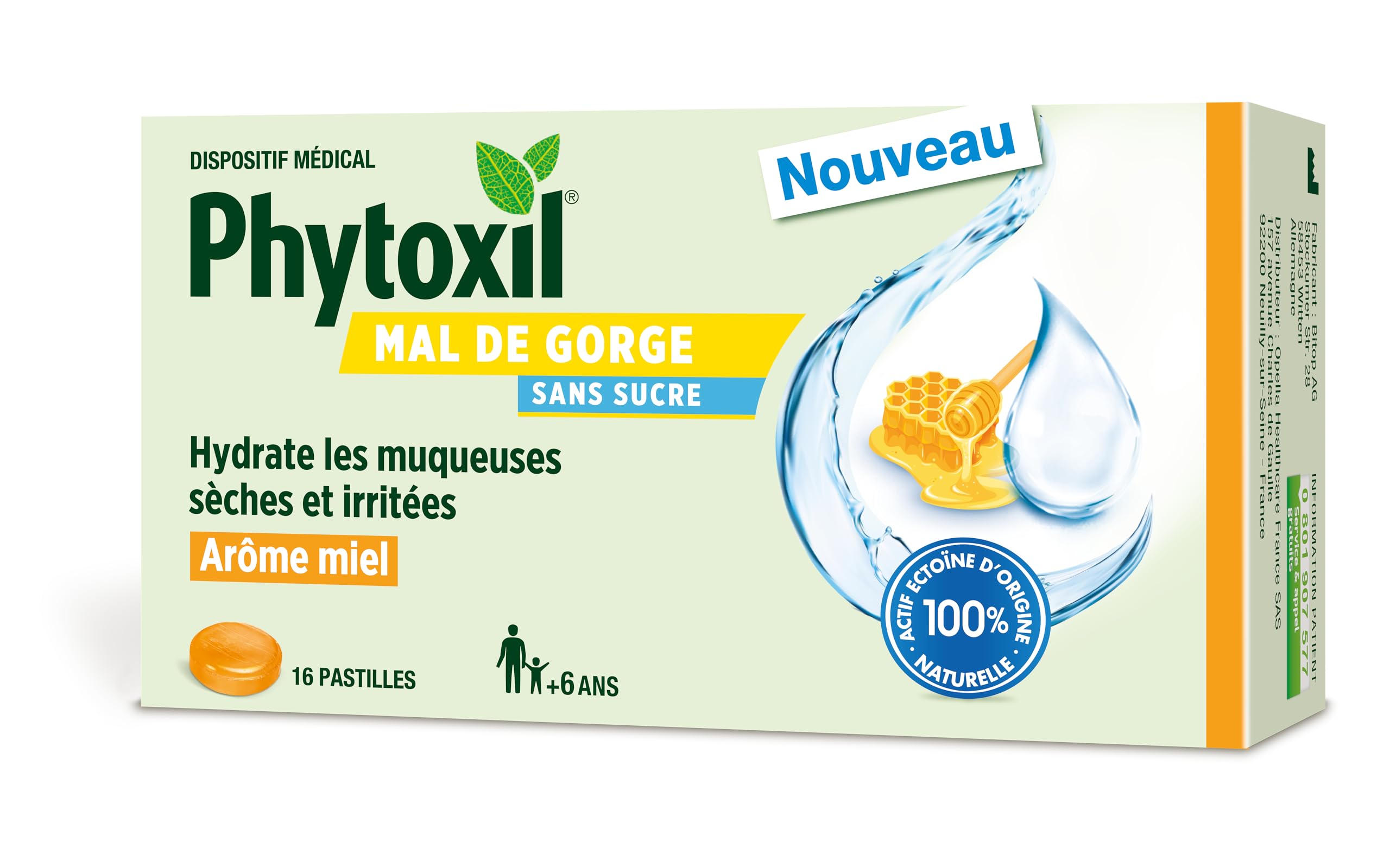 Phytoxil Pastilles mal de gorge – Arome Miel – Pastilles médicinales