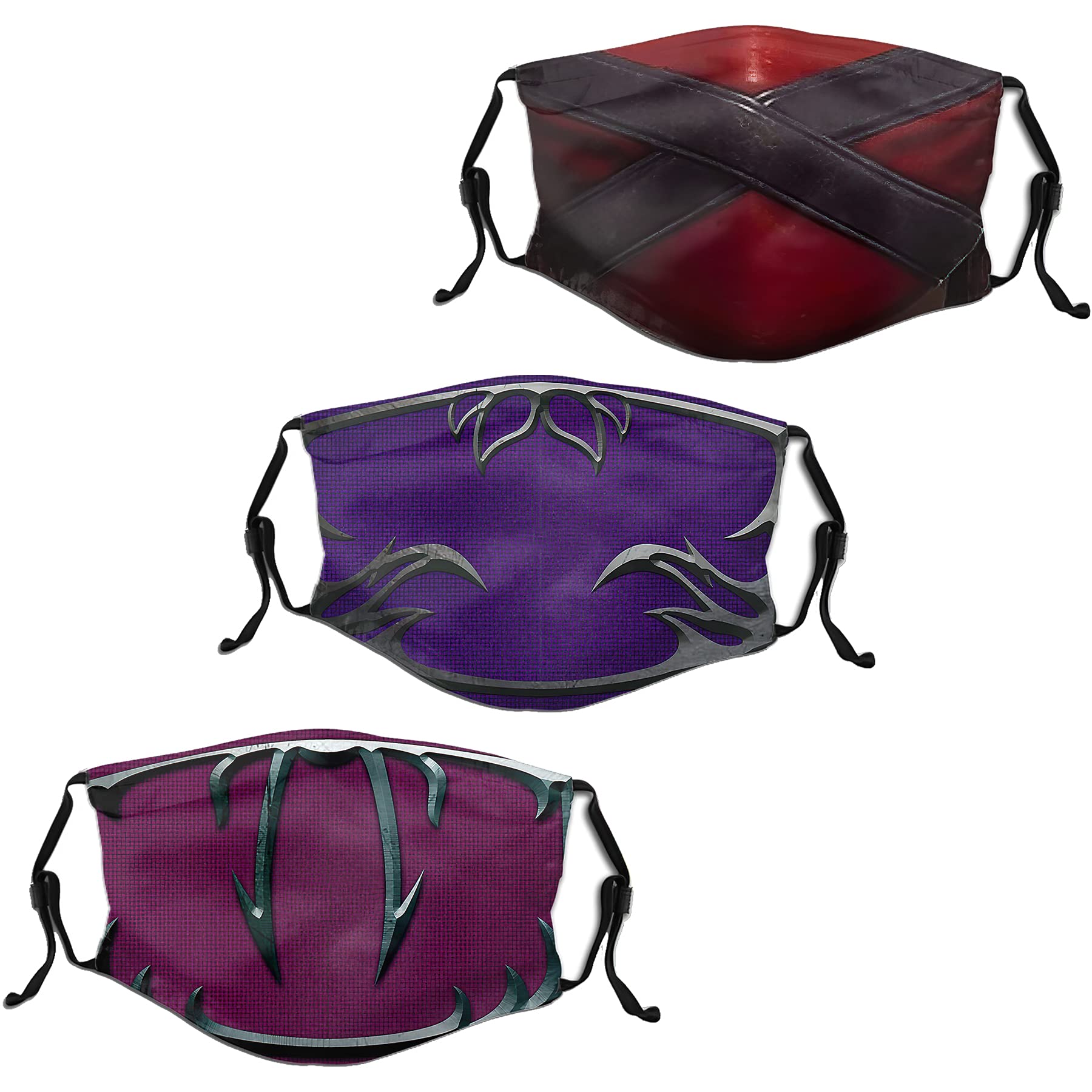 Men Women's 3pc Face Mask Cool Mask Reusable Washable Balaclavas with 6 Filters