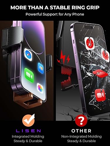 Miniatura 8 de LISEN Soporte de teléfono para soporte de automóvil, soporte para teléfono para tu automóvil, soporte ajustable para teléfono celular, accesorios de