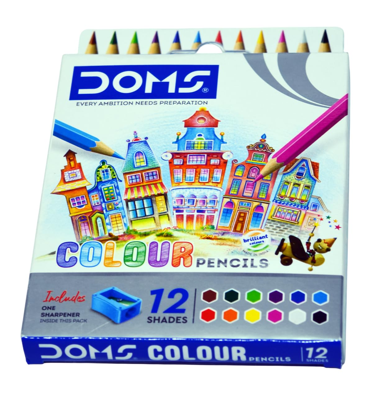 Half Size Colour Pencils 12 Shades