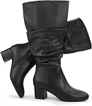 Robe de veau extra large pour femmes Bottes de slouchy Suede Block Talon
