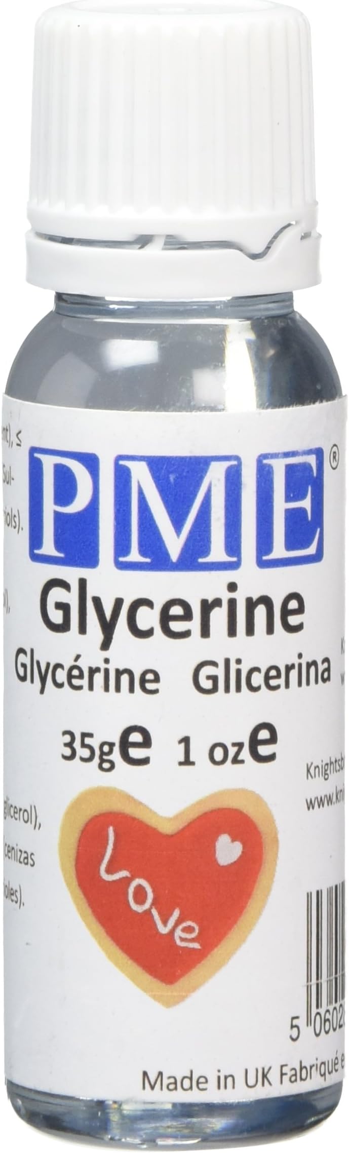 PME Glycerine (35g) - Food Grade Glycerine for Baking, Royal Icing & Sugarcraft that Prevents Hard Icing & Sugar Crystallisation & Adds Moisture Retention for Cakes