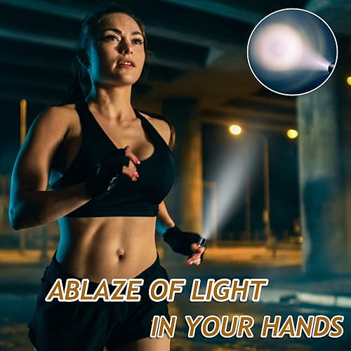 Miniatura 5 de SdeNow Mini Linterna Llavero con Micro USB Recargable, Linterna Pequeña con Brillo que Puede Alcanzar hasta 200 Lúmenes para Antorcha EDC