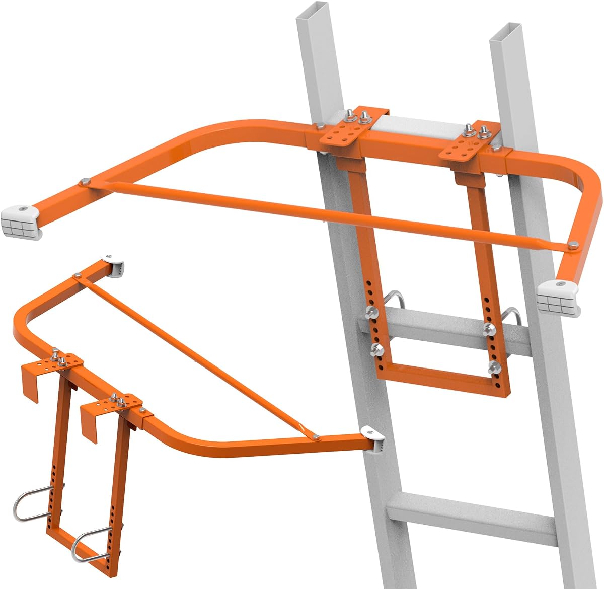 Estabilizador de escalera para techo, accesorio de escalera extendido Separador de escalera | Estabilizador de escalera extendido para techo para protector de canalón de techo y pared, accesorio de escalera, soporte de escalera de acero con goma antideslizante