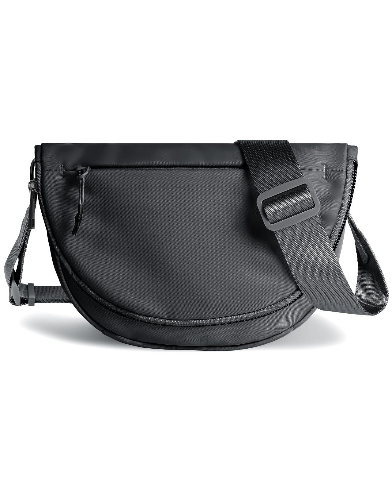 Crescent Bag for Women and Men, Fashion Medium Nylon Folding Crescent Moon Bag Single Shoulder Bag with Adjustable Strap