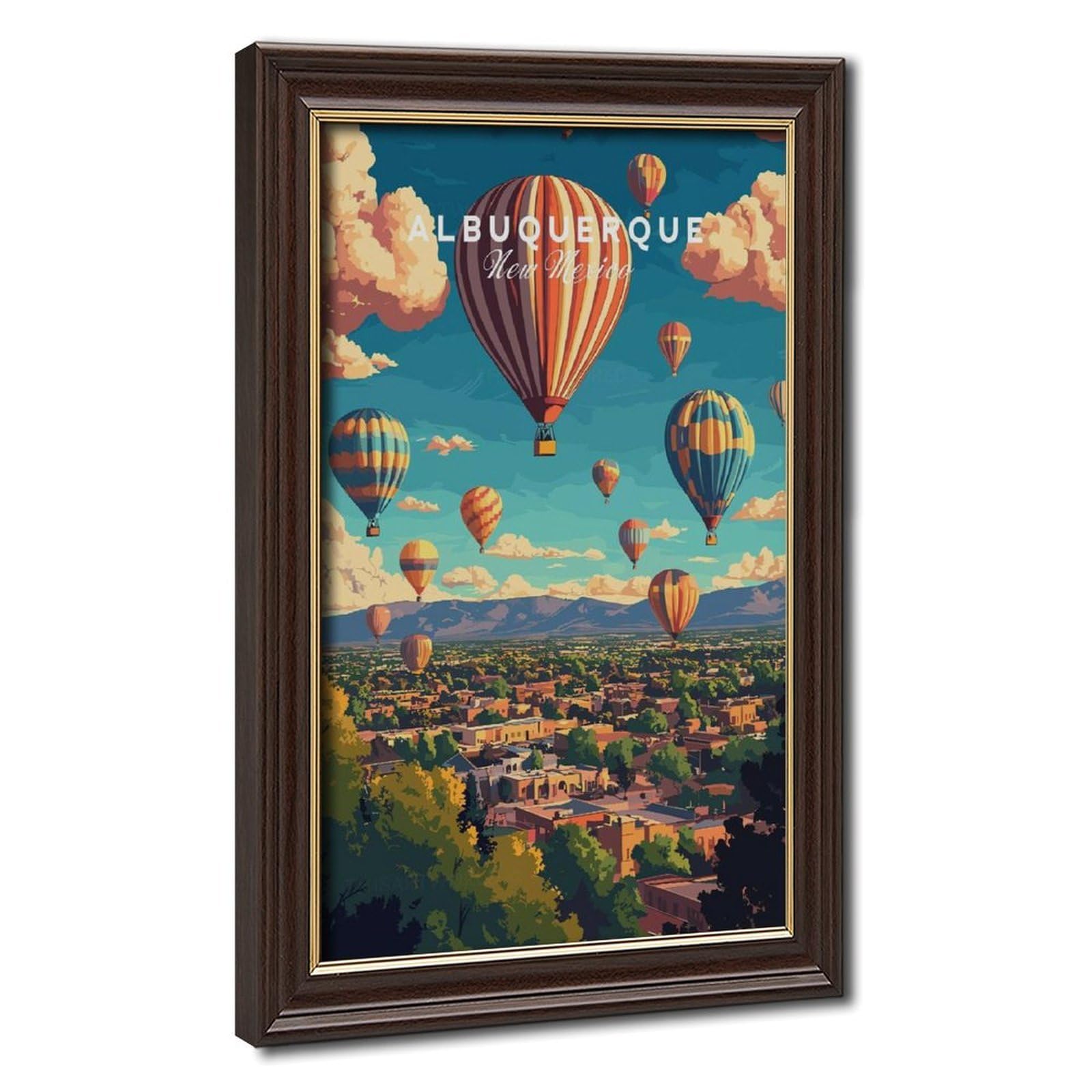 Bareronor Mokume Gane Frame-Style Albuquerque Canvas Poster For Dorm Room Decor Gift