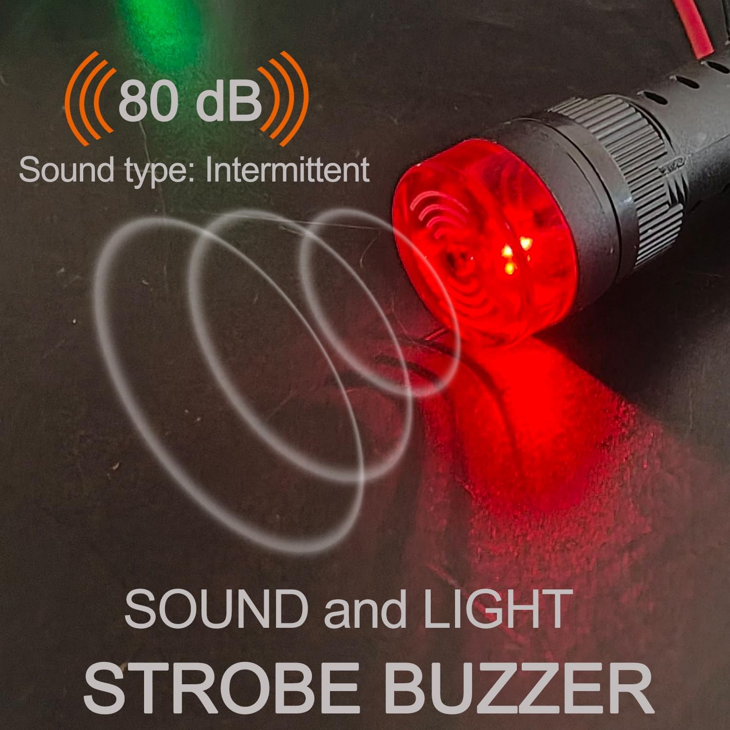 2pcs 16mm 12V Buzzer with Red LED Indicator Light Flash Alarm Beep Signal Intermittent Sound