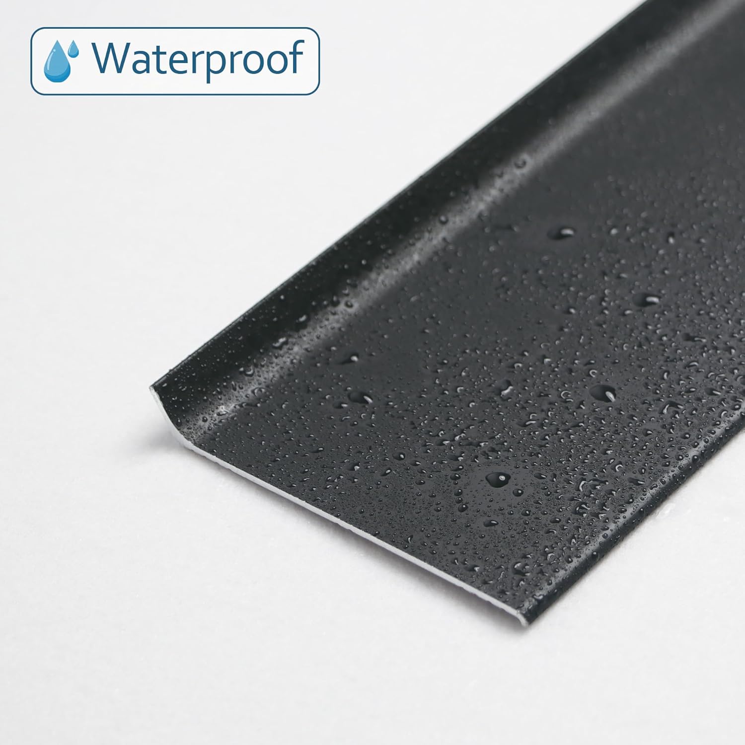 SUNWINGS 4-Pack Matte Black Aluminum Baseboard Molding Trim, 7 Ft x 3.15 Inch Metal Skirting Board Wall Base Cove Base, Waterproof Skirting Trim for Wall & Floor Protection Home Decor, 28 Ft Total
