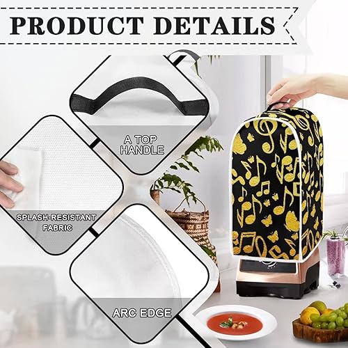 Vista 124 de doginthehole Lindas fundas para licuadora de gatos para cocina, antihuellas dactilares, a prueba de polvo, mezcladora o cafetera, cubierta