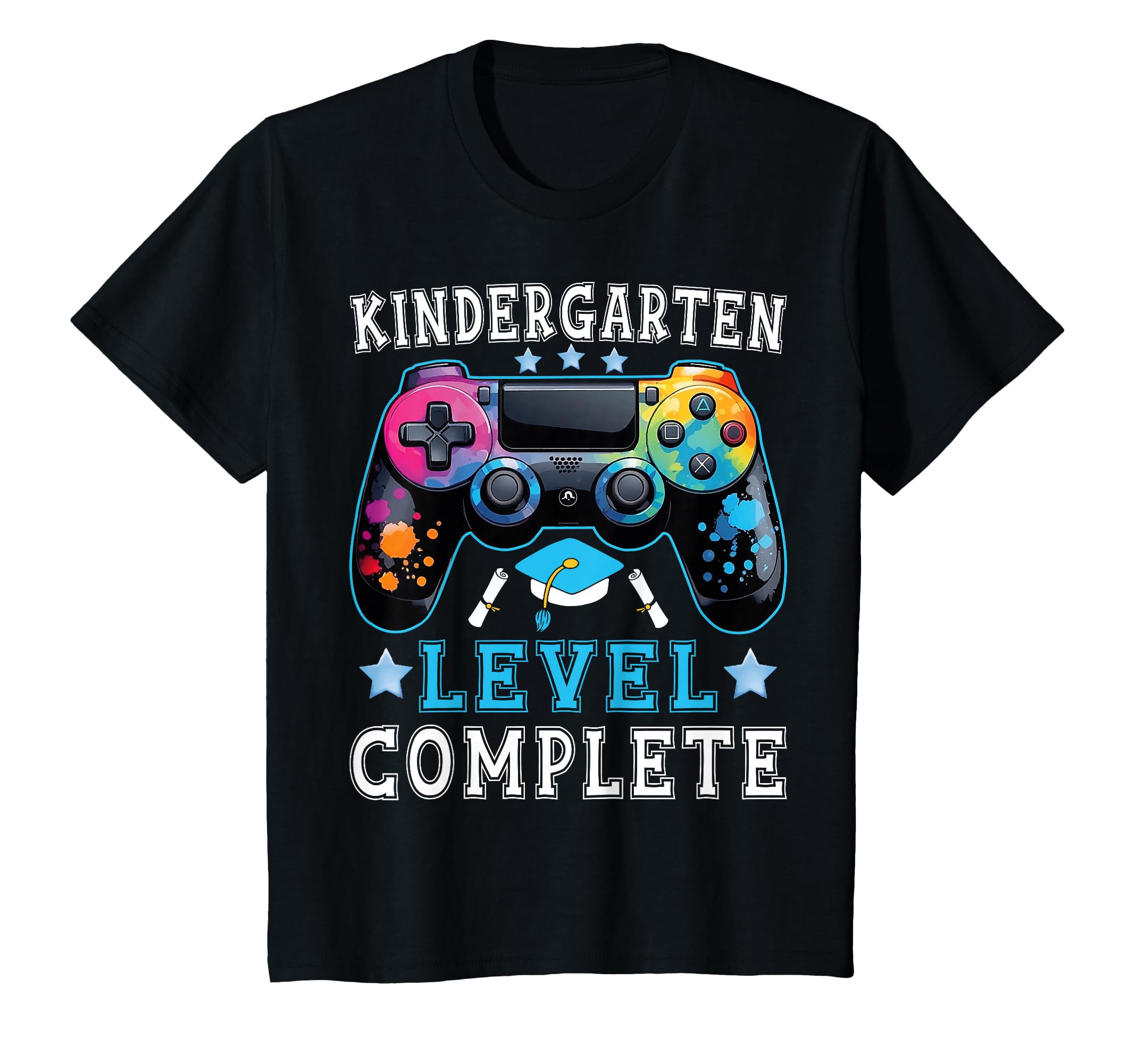 Kindergarten Level Complete Last Day Of School Gamer Kids T-Shirt