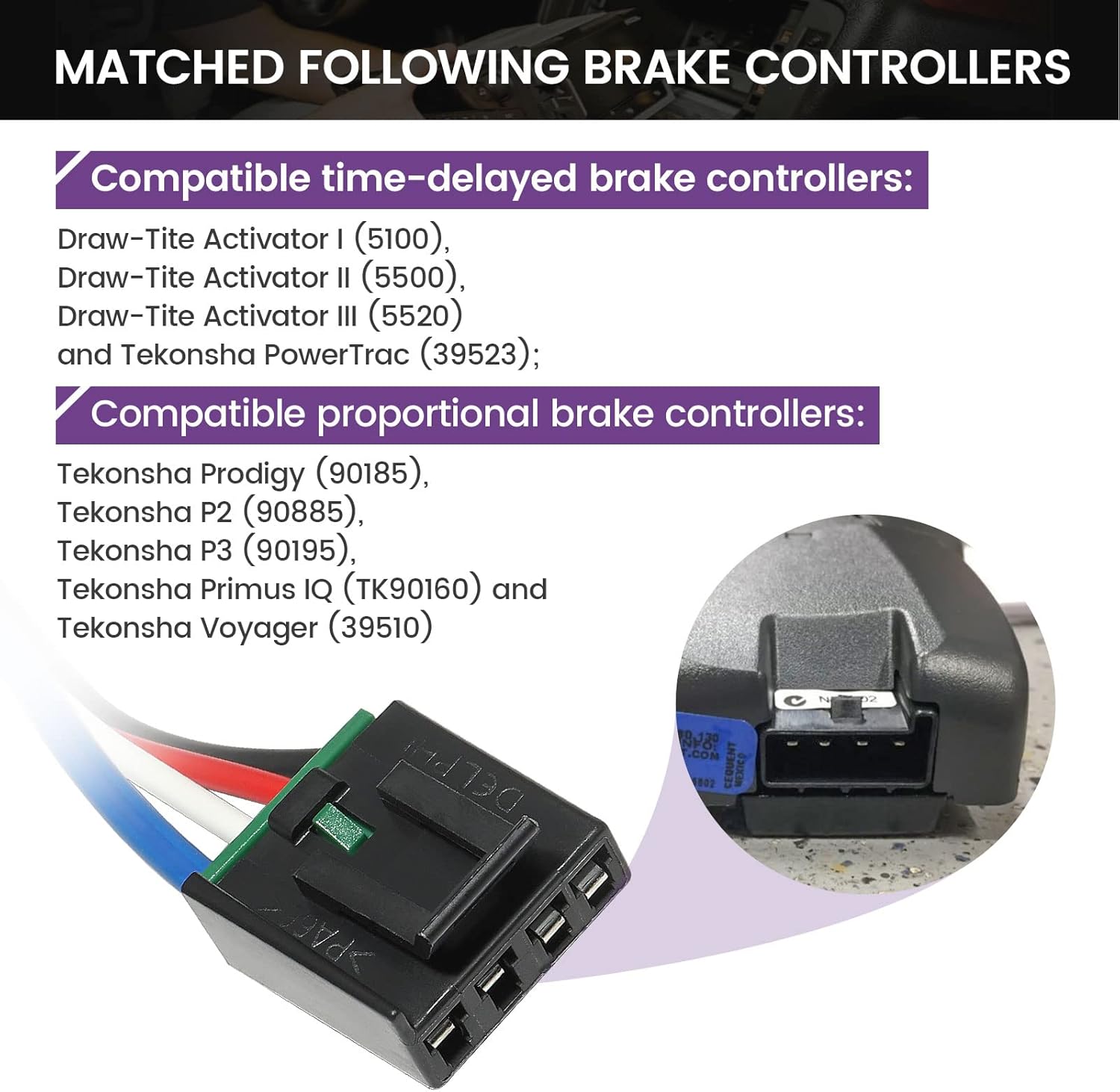 MECMO 2003-2006 GM Brake Controls Adapter + Multi-Tow 4 to 7 Pin and 4 Flat Trailer Adapter Kit