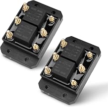 2Pcs 12V 60A/80A Forward and Reverse Relay Module, Compatible with Tarp Motor, Winch Motor, Snow Plow, Lift, Crane, Intake/Exhaust Fans and Vents, Replaces #5541100, 24452