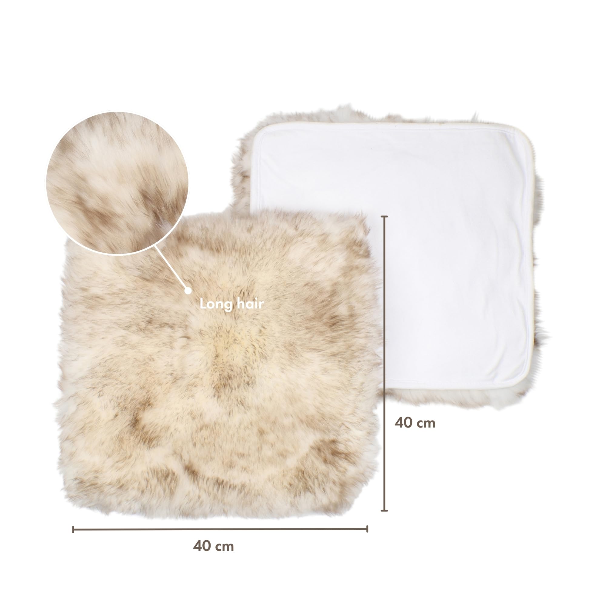 Nordic Sheep Coussin de Chaise Mouton 40x40cm, Lot de 4, Pointe de Loup