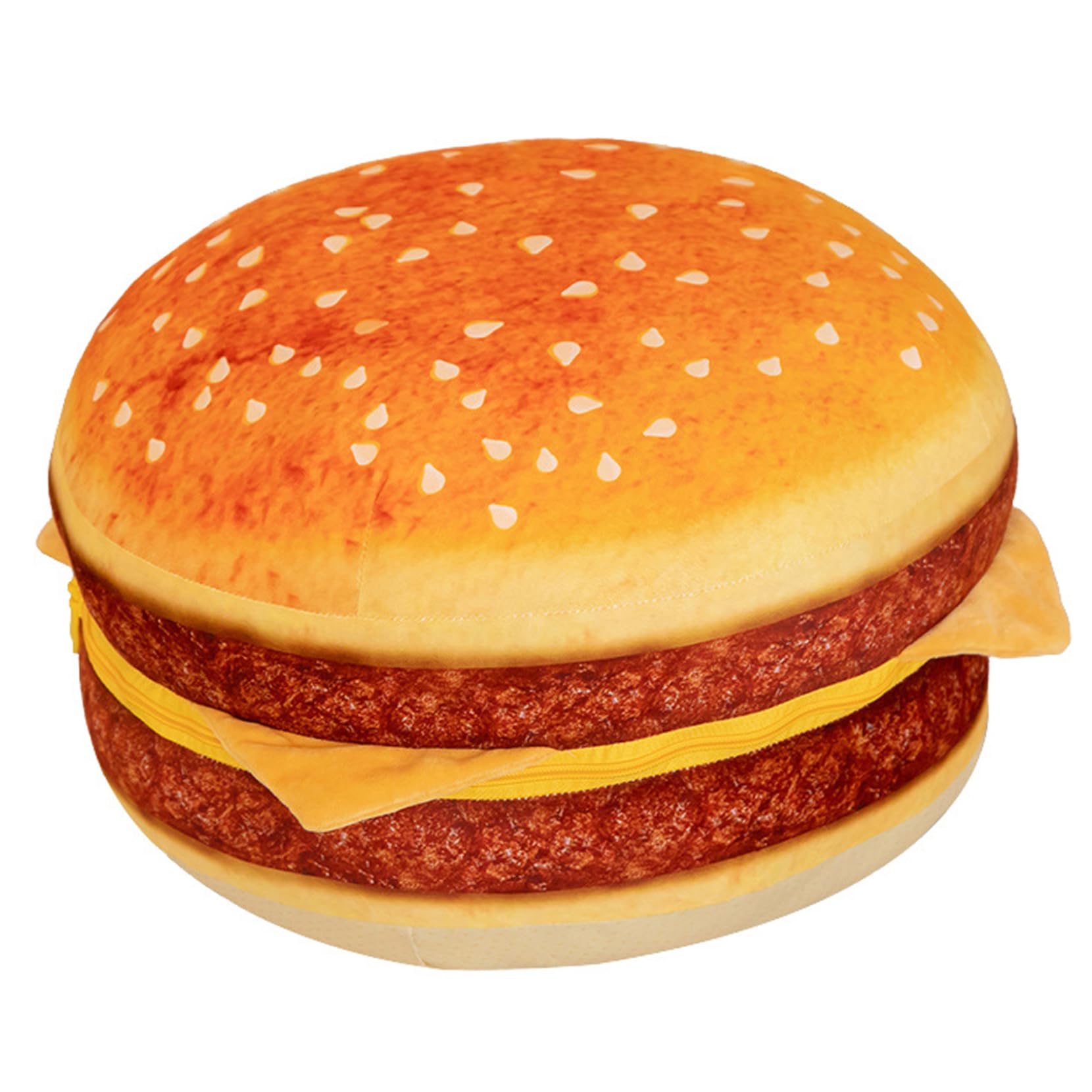 Takingup Hamburger Plush, Hamburger Pillow Plush, Ultra Soft Cheeseburger Throw Pillow for Couch, Cute Burger Toy & Comfortable Nap Cushion for Adults and Kids