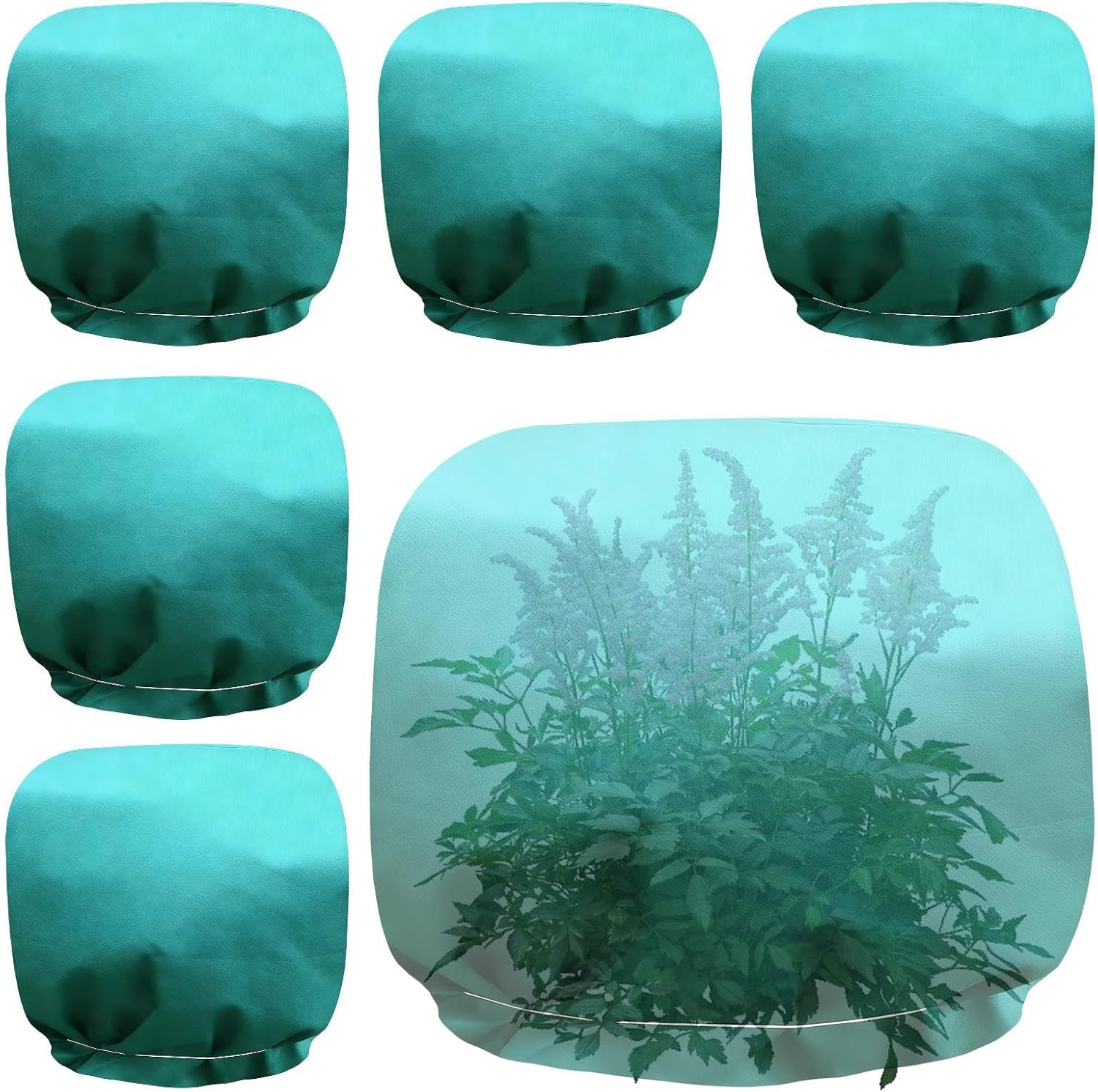 Plant Covers, Freeze Protection Sheets, 6 Piece Cold Cover for Trees Plants Forestry Greenhouse Garden Landscape Outdoor Backyard Raised Bed Winter Farm, Breathable Protective Covers