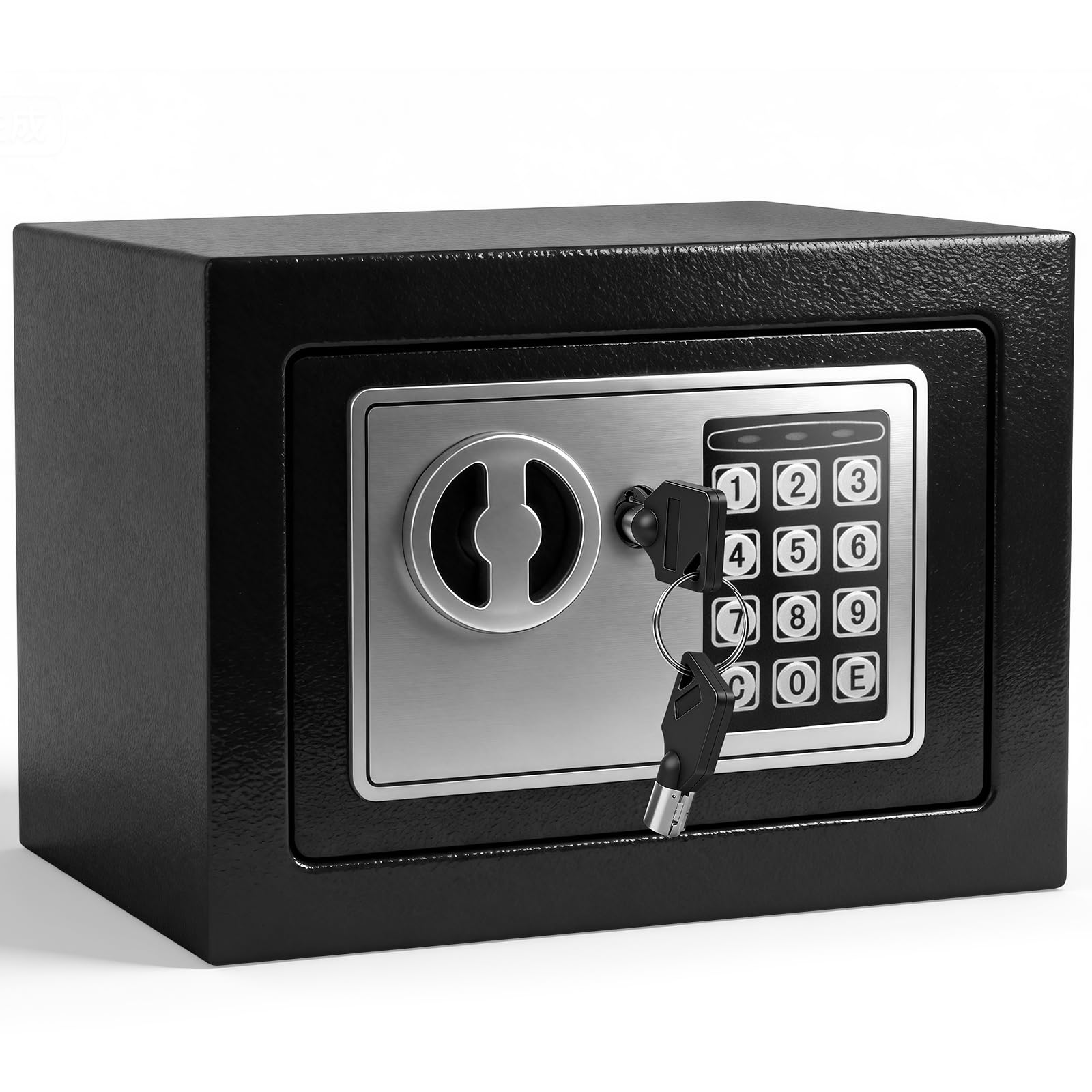 Rivlox Home Safe Box 6.6L, 23x17x17cm Small Money Safes, Digital Electronic Lock Box with Code Keys, Fire Resistant Home Security Safe For Office Cash Jewellery Documents