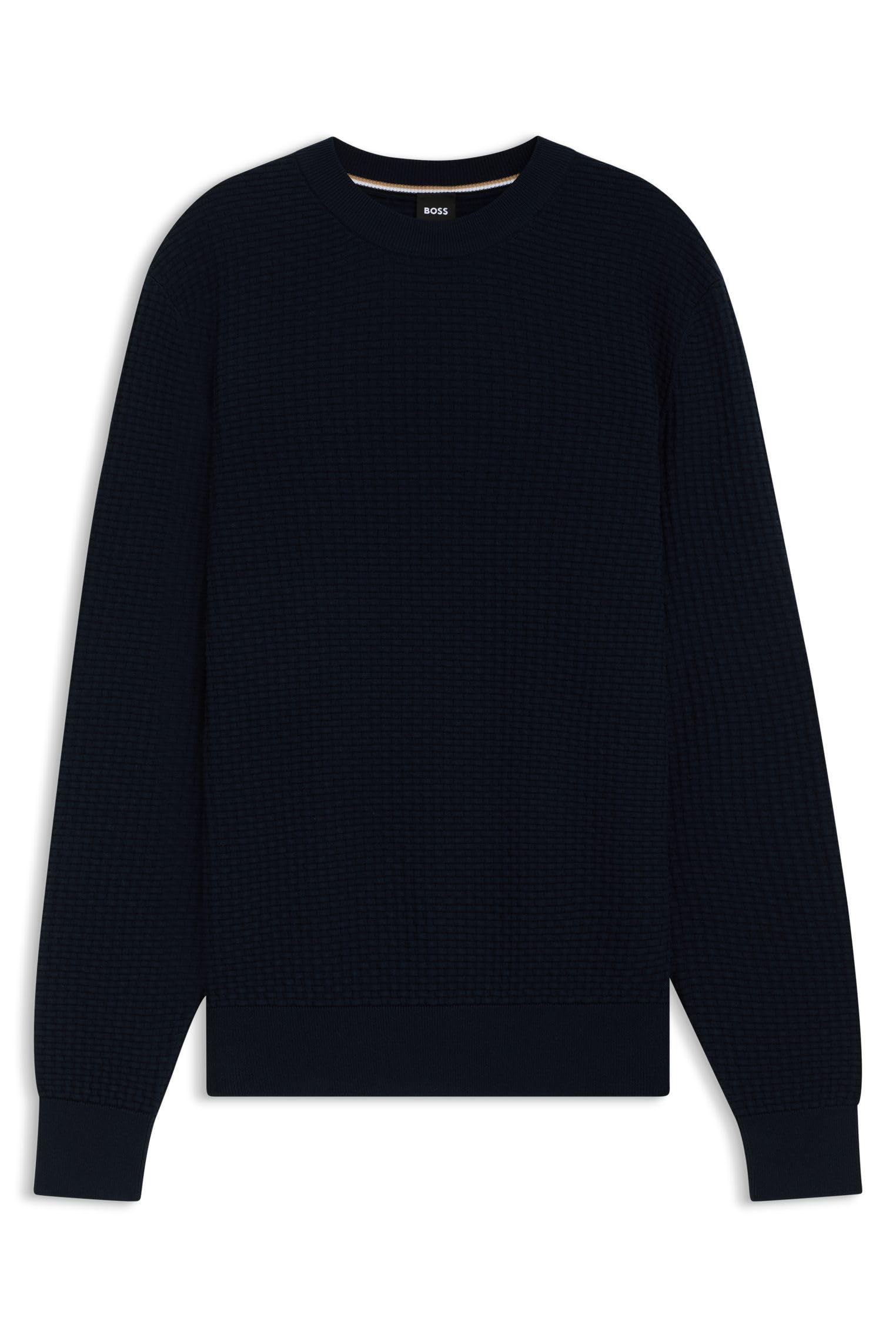 Hugo Men's Black H-Imberto Jumper - Round-Neck Knitwear - 2XL - Knitwear