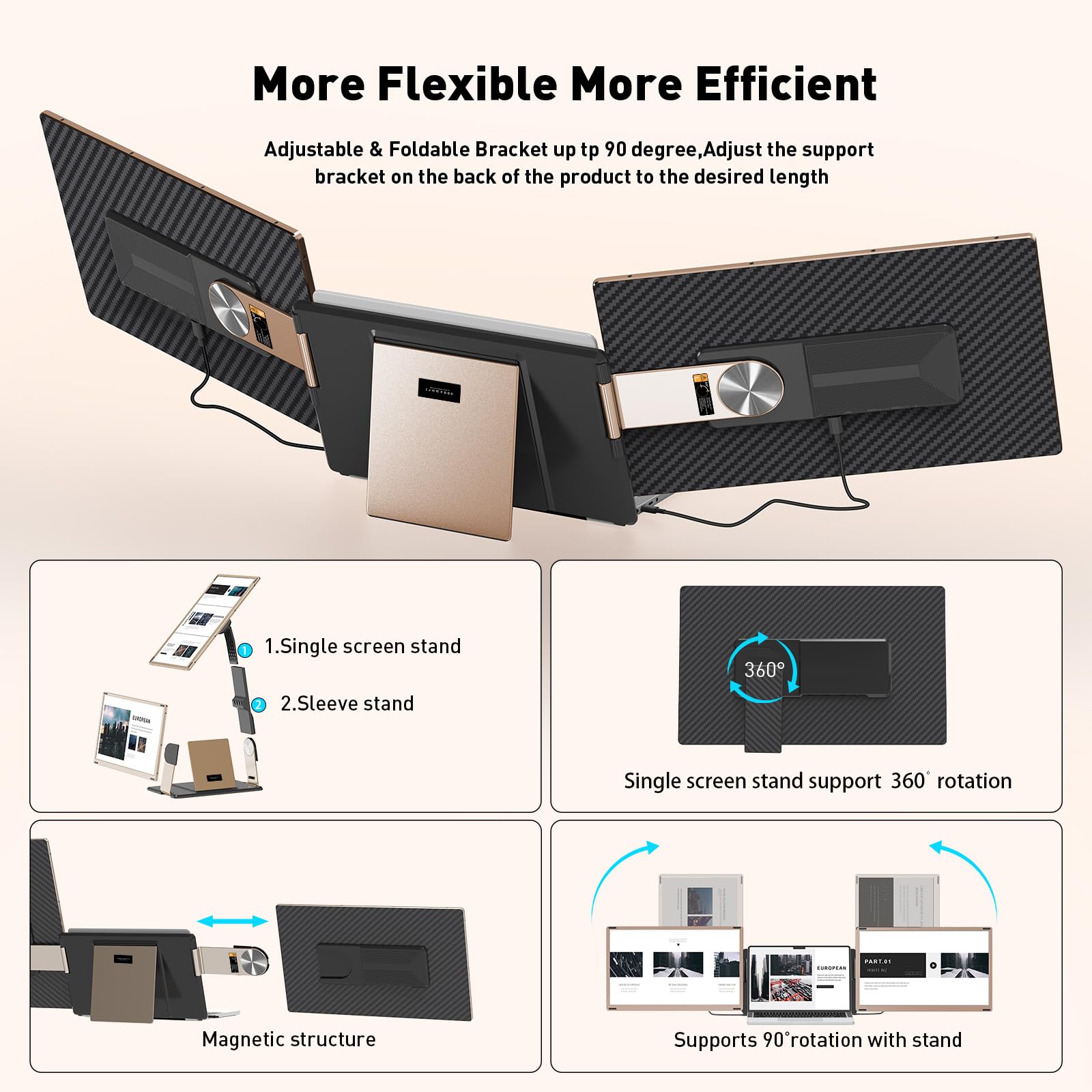 Rallonge D'écran Portable Vixtan Pour Ordinateur Portable - Moniteur Secondaire Nomade
