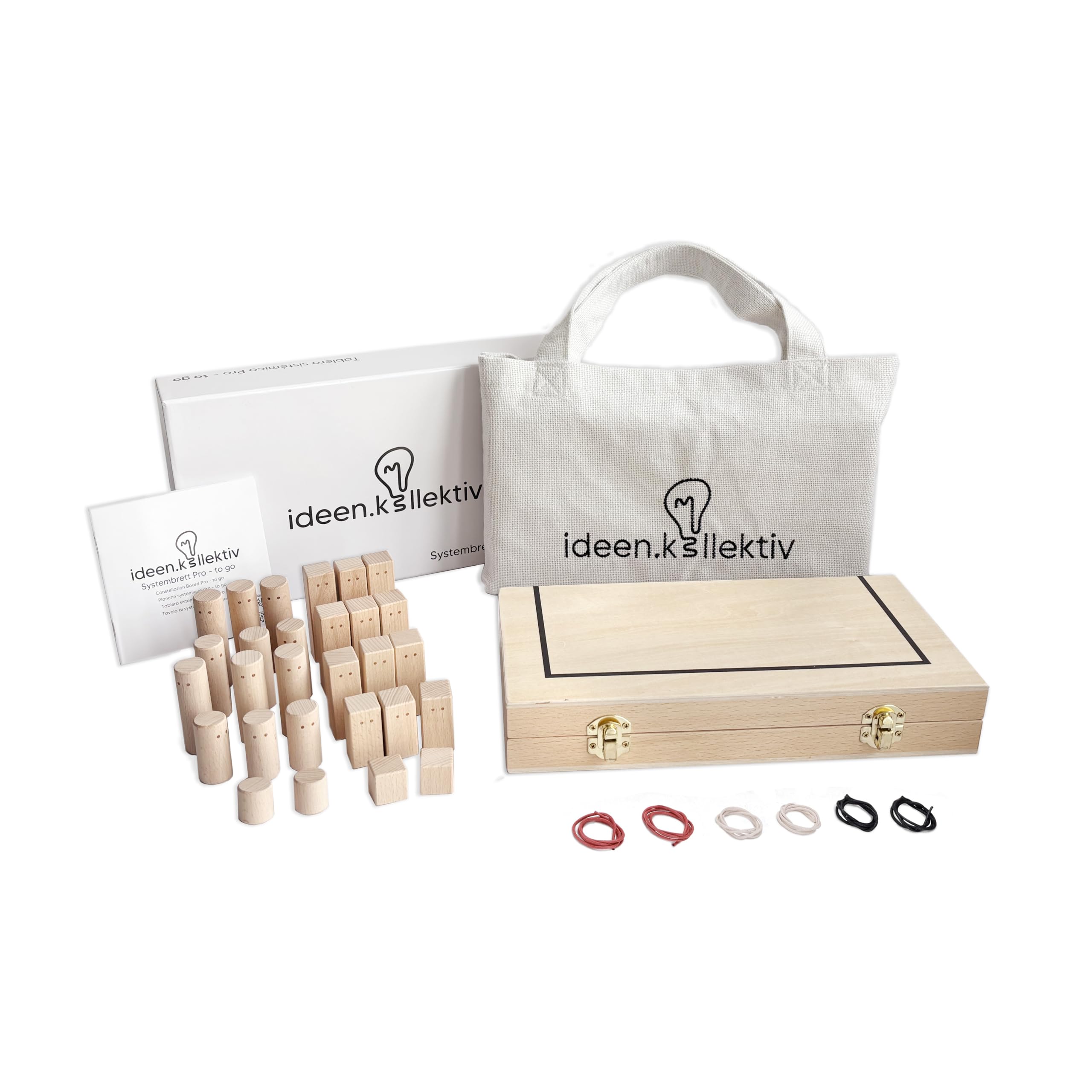 Systembrett Pro to Go – Faltbares & magnetisches Familienbrett aus hochwertigem Buchenholz – Perfekt für systemisches Coaching, Familienaufstellungen, Supervision, Therapie & Beratung