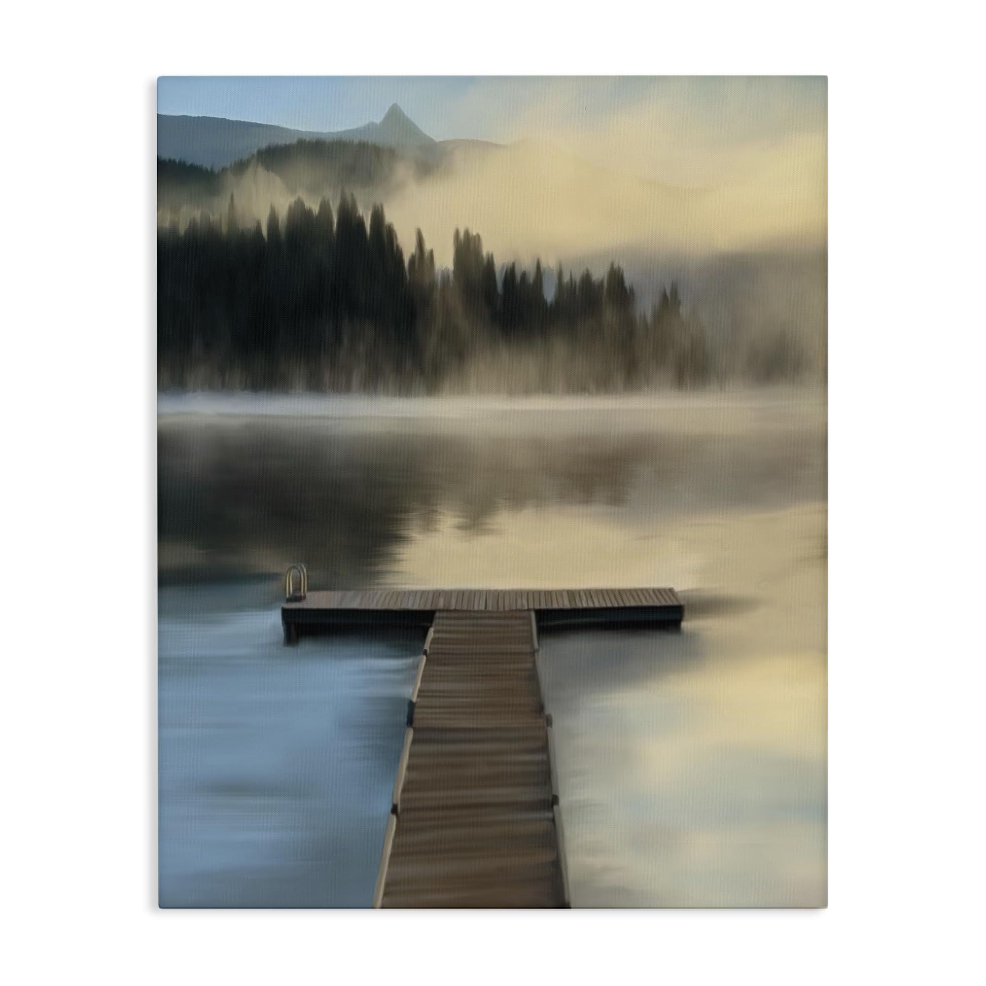 Stupell Industries 'Reflective Lake At Dusk', Canvas Art, 24 x 30 Inches, Easy to Hang and Sturdy, Made in USA, by Renel Peters