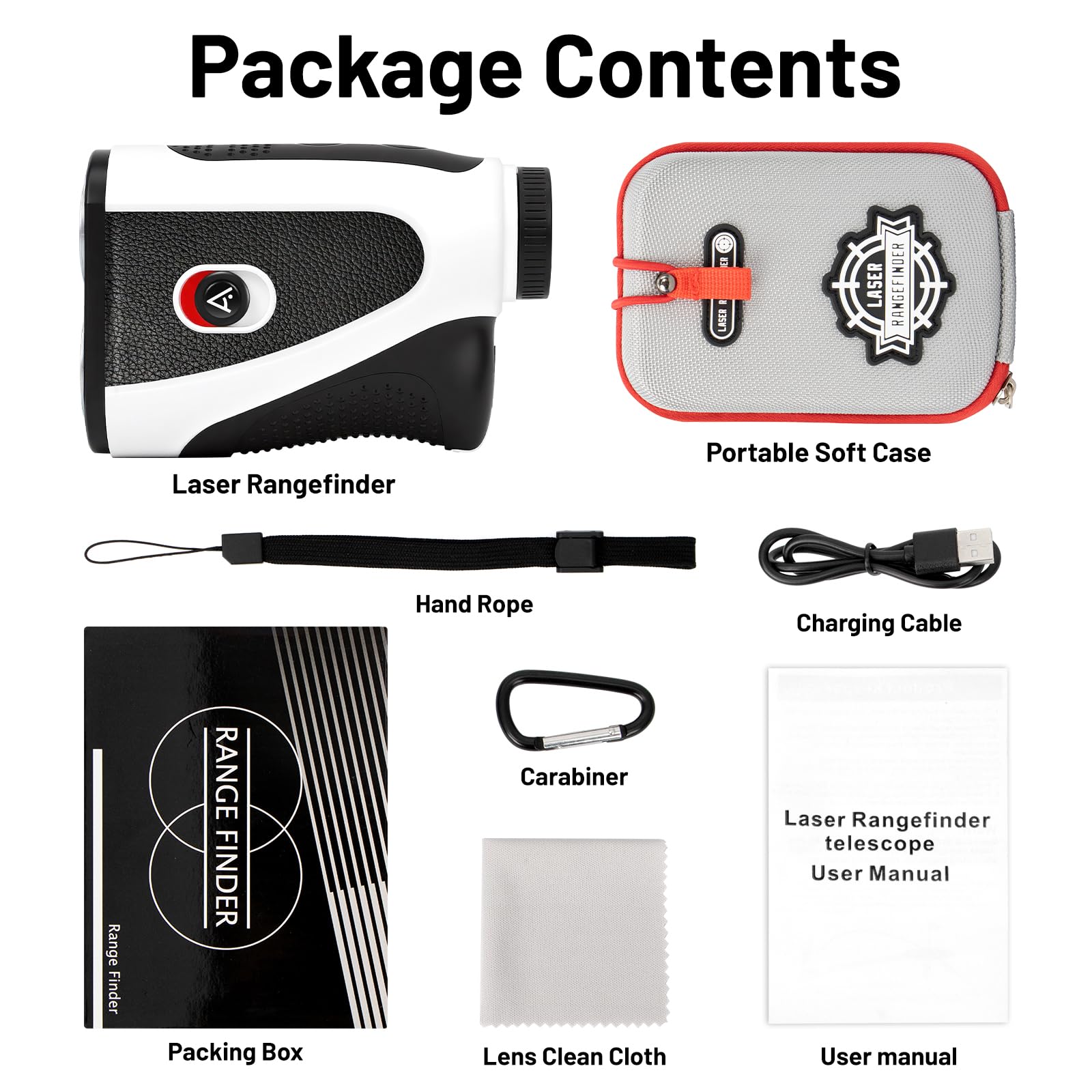 Télémètre de golf avec compensation de pente, télémètre laser de 1 200 m, grossissement 7x, vibration de verrouillage du mât de drapeau, télémètre rechargeable avec bande magnétique, légal pour