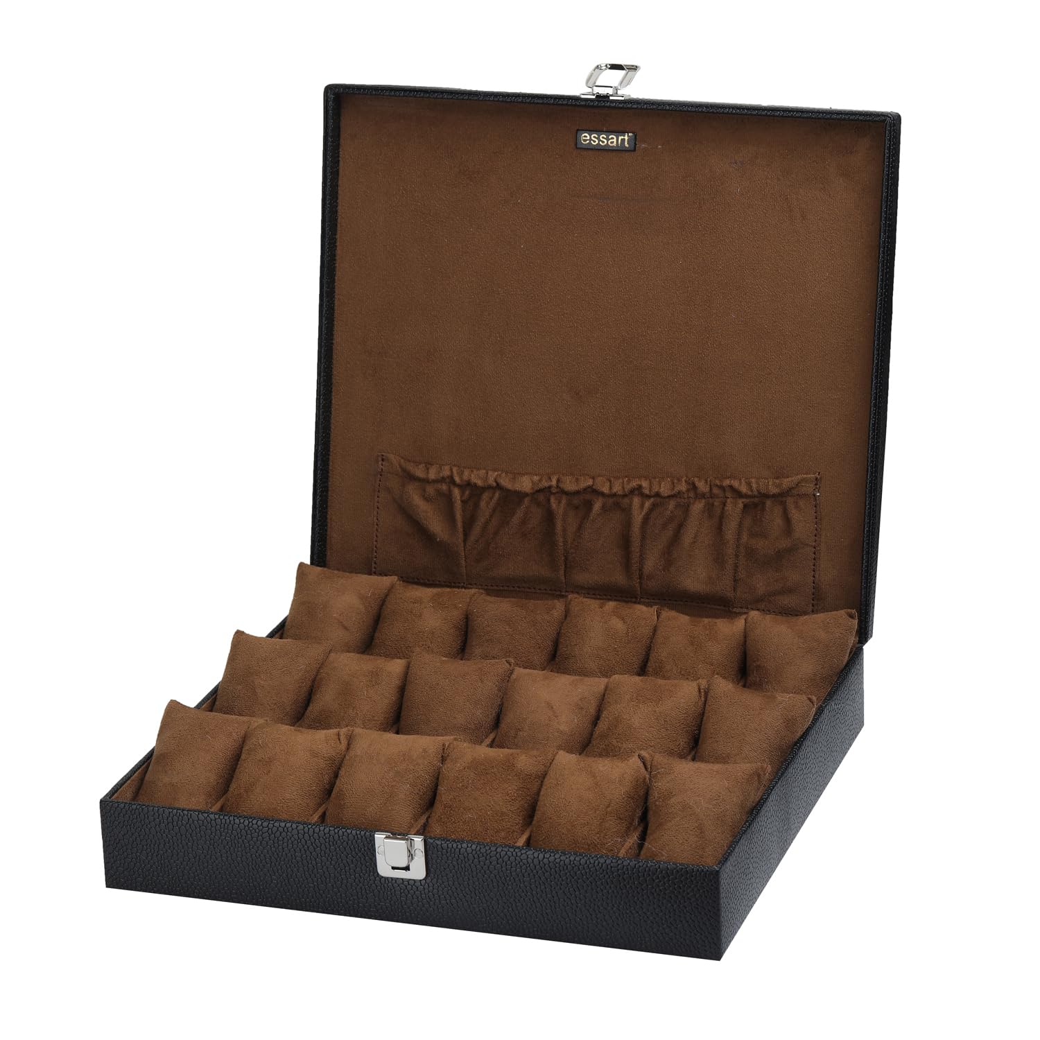 THE CASE Mens and Womens Watch Box Holder Organizer Case In 18 Slots of watches In PU Leathe (ST-WL-18-DF-Black) (B0D2GY3P5T) Amazon Price History, Amazon Price Tracker