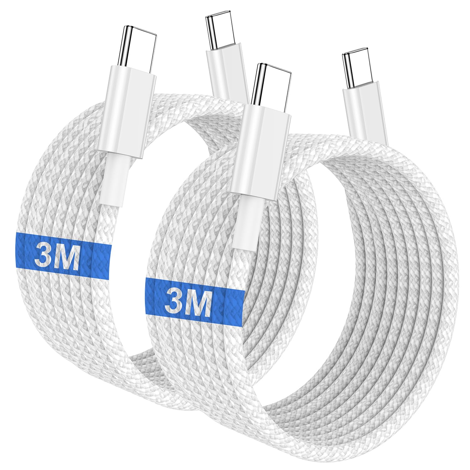 USB C Charger Cable 3M for iPhone 17 16 15, Extra Long USB C to C Fast Charging Lead, 60W Type C Fast Charge Cord for Apple iPhone 17 Air/17 Pro Max/16/16 Pro Max/15 Plus/15 Pro,iPad Pro/Mini,Samsung