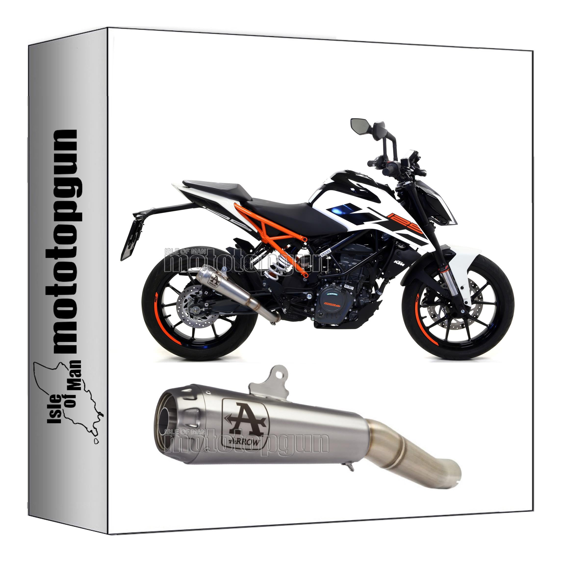 arrow 71866PRI tubo de escape homologado pro-race nichrom compatible con ktm duke 125 2017 2018 2019 2020 mototopgun