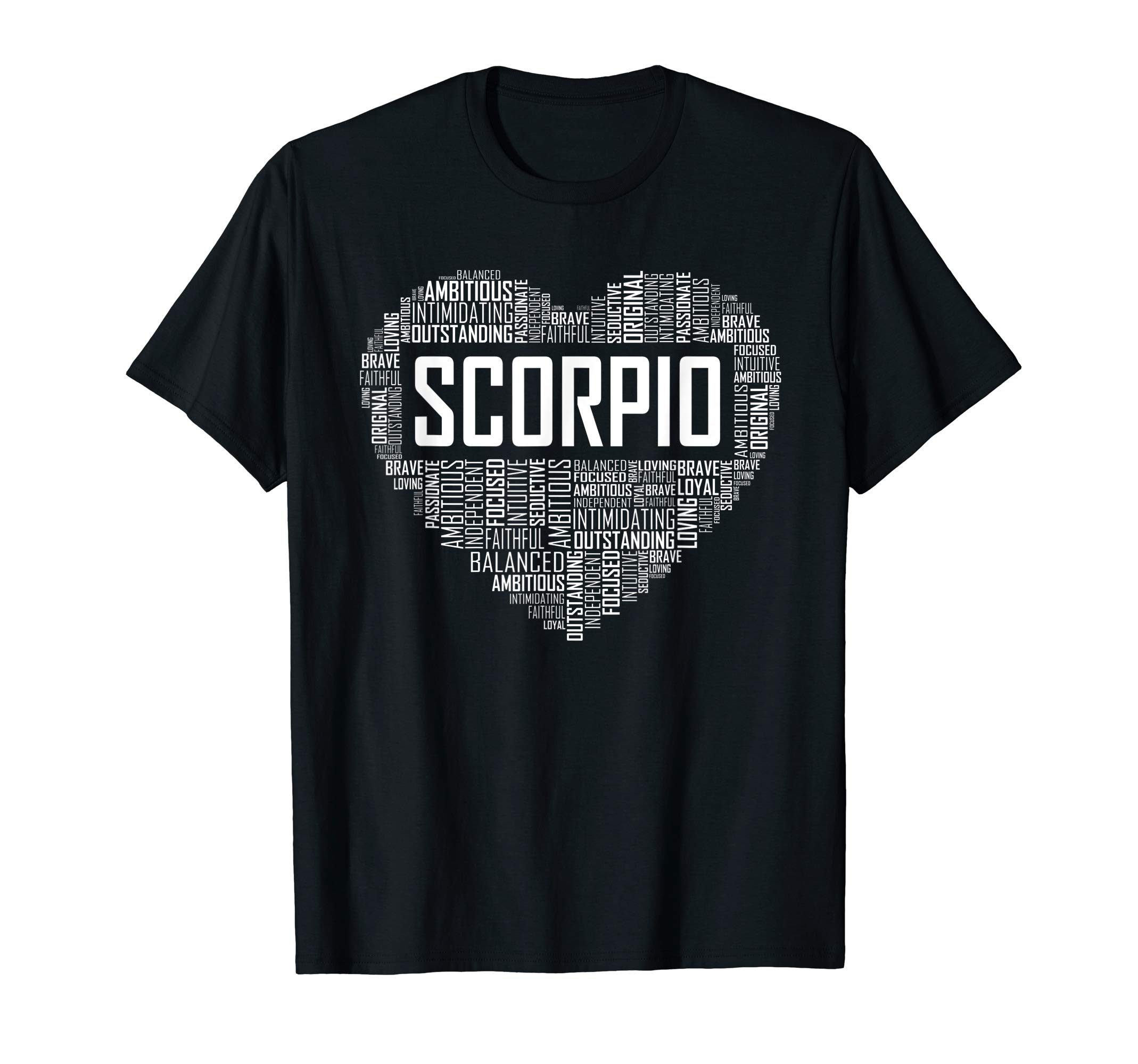 Love Scorpio Characteristics Tees CoScorpio Zodiac Traits Horoscope Astrology Sign Gift Heart T-ShirtOEKO-TEX STANDARD 100