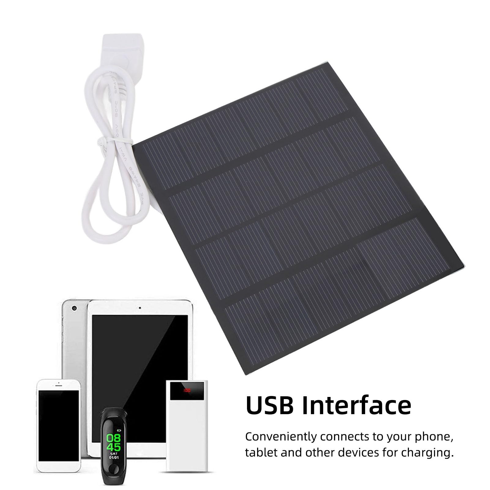 NUZAMAS Cargador Solar Portátil 6V USB – 3.5W Con Panel PET – Impermeable Y Ligero Para Móviles, Camping Y Senderismo
