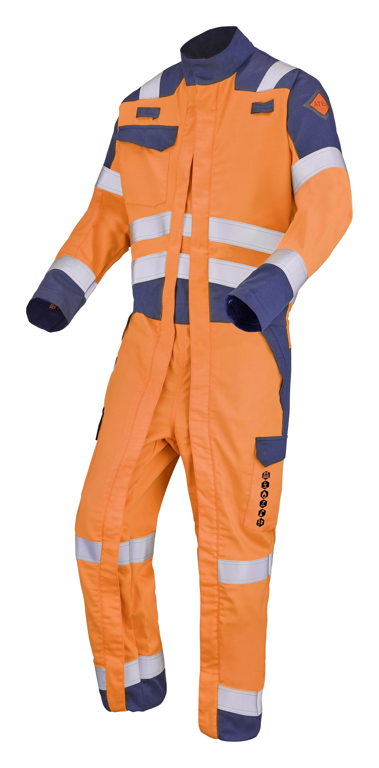 ATEX HV 300 XP Condor Combinaison à 2 fermetures Éclair Orange/bleu marine Taille XL