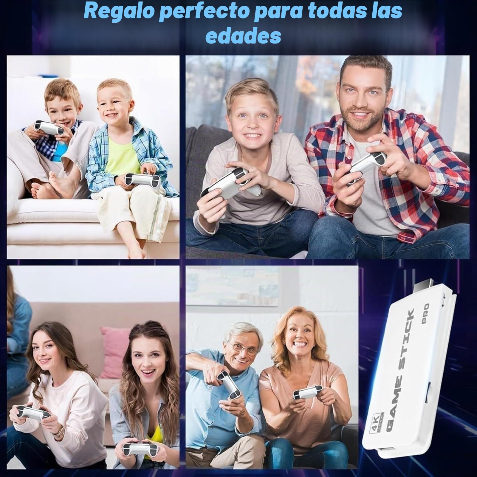 Juego de batalla 4K de alta definición para dos jugadores, consola de juegos arcade retro inalámbrica M15 2.4G, memoria de 64 GB/128 GB, más de 20.000 juegos integrados, mini arcade, consola de juegos