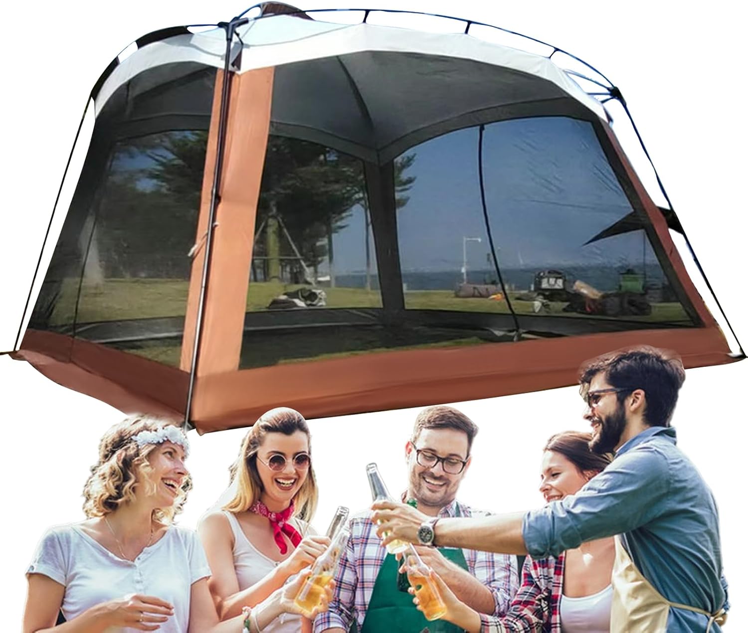 Outdoor Tent,UV Resistant Portable Sunshade House | Camping Screen Tent,for Family Trip Backyard Picnic Hiking Road Trips Travel
