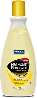 Lucky Super Soft Nail Polish Remover, Lemon Scent, 8 Ounce