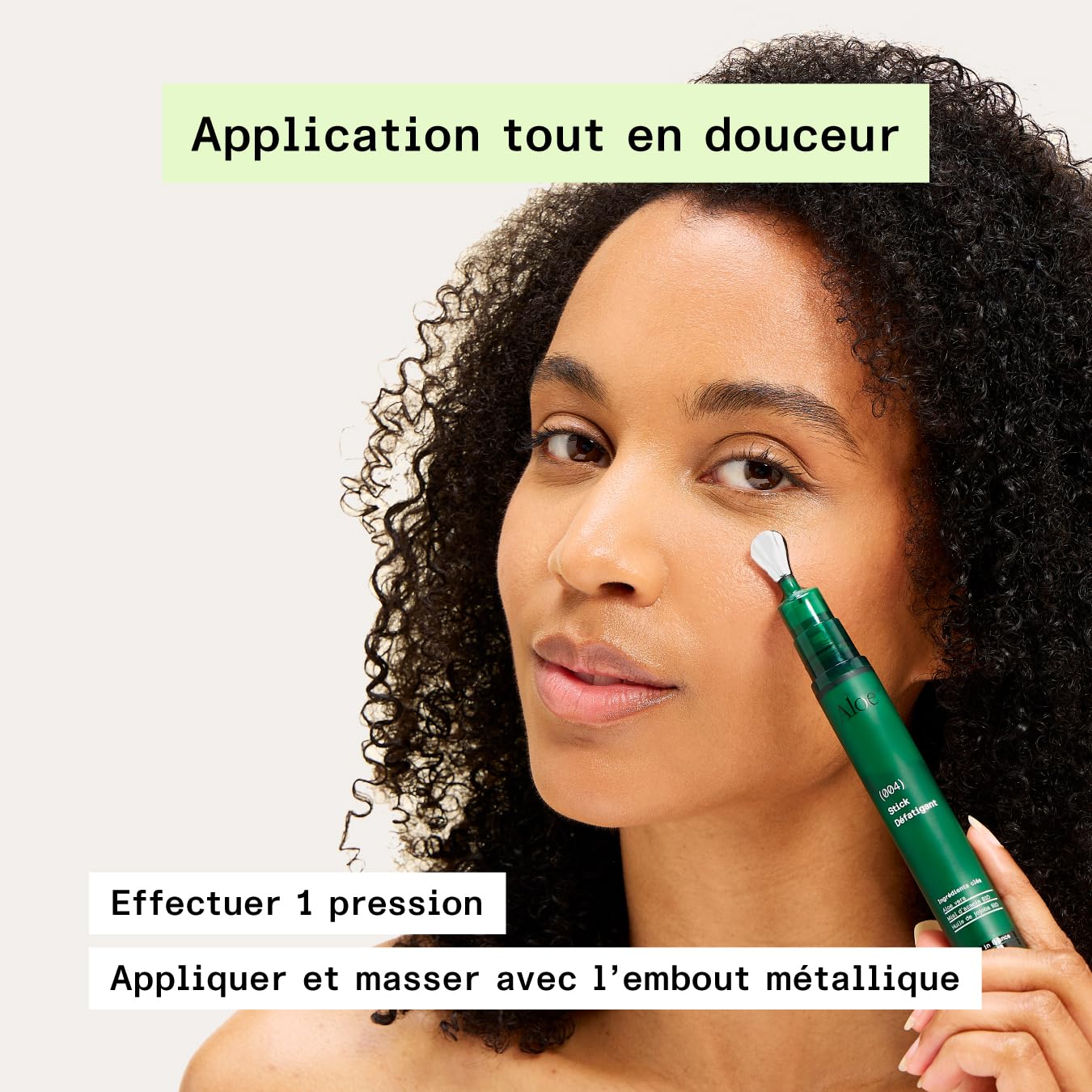 Stick Défatigant Aloe Paris 15 ml – Roll‑on regard défatigant à l’Aloe Vera Bio, Miel d’Acacia et Huile de Jojoba – Atténue poches, cernes, ridules & fatigue – Made in France, 98,9 % origine naturelle