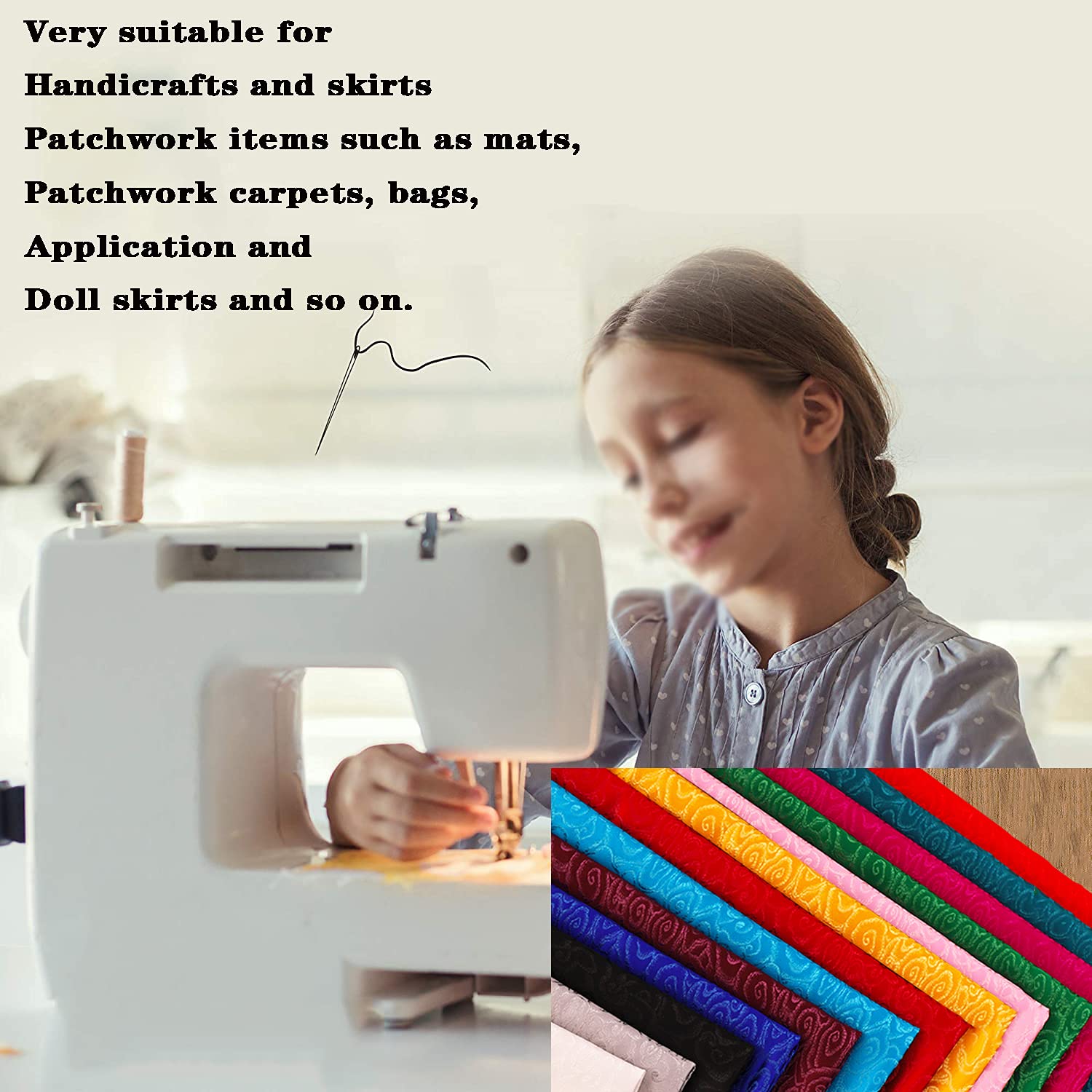 Brokatowa tkanina, Tkanina piękna adamaszkowa tkanina na sukienkę w kwiaty Materiał do majsterkowania 75 cm x 50 cm(O)