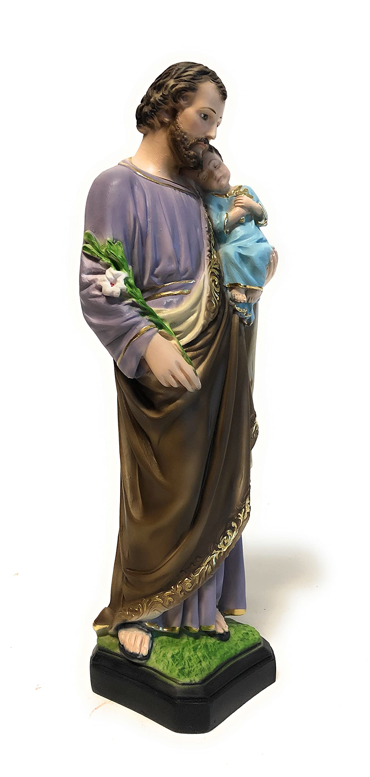 Costa Statua San Giuseppe cm. 40 marmo resina dipinta a mano - Prodotto Italiano