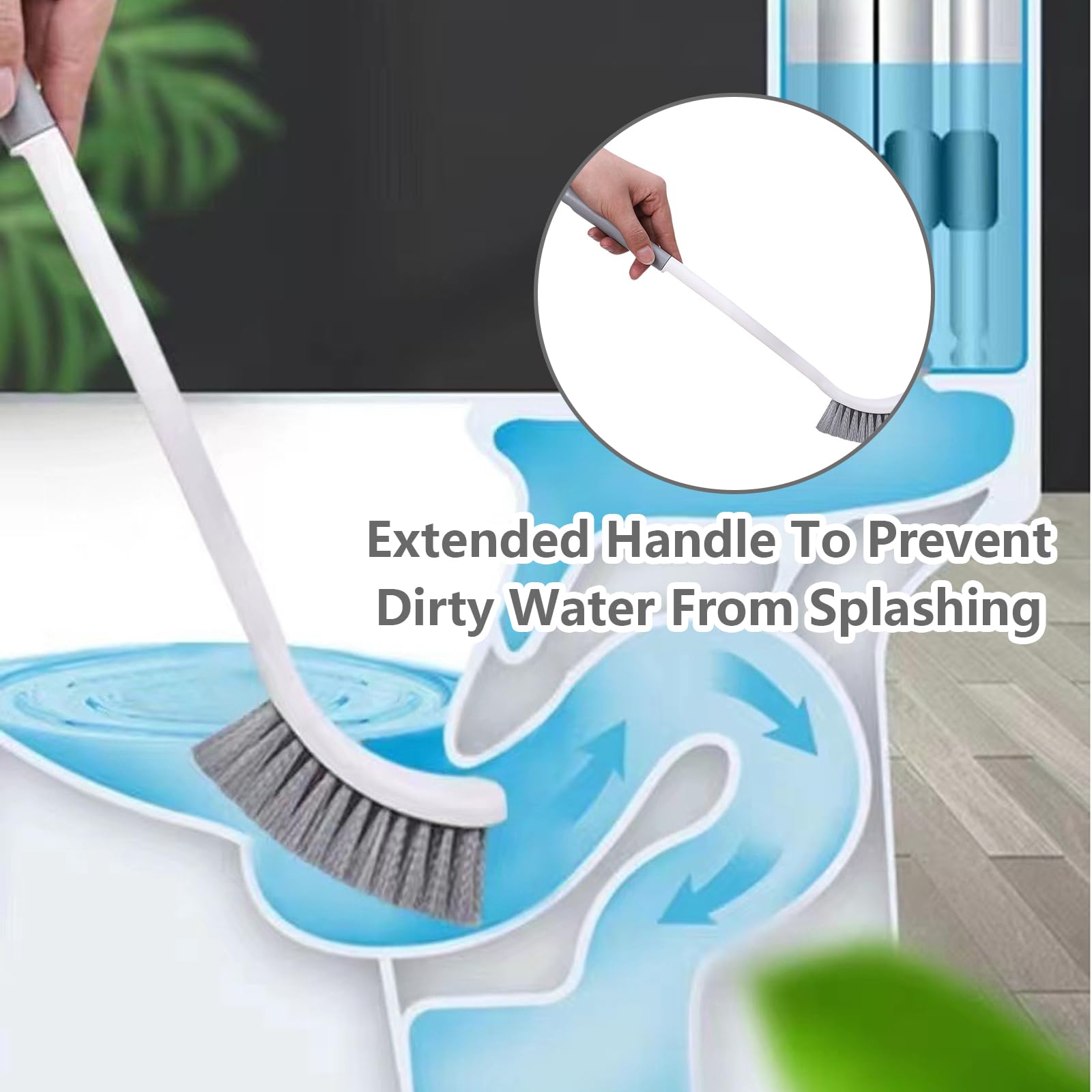 Lizbin Toilet Brush, Bathroom Toilet Bowl Brush - Image 4
