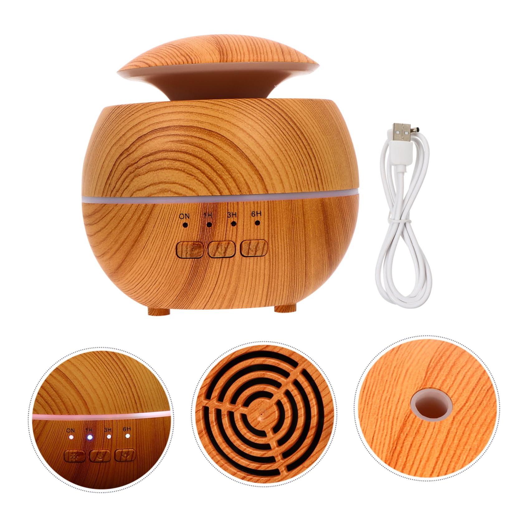 Difusor de Aceites Esenciales de 120ml con Luz LED