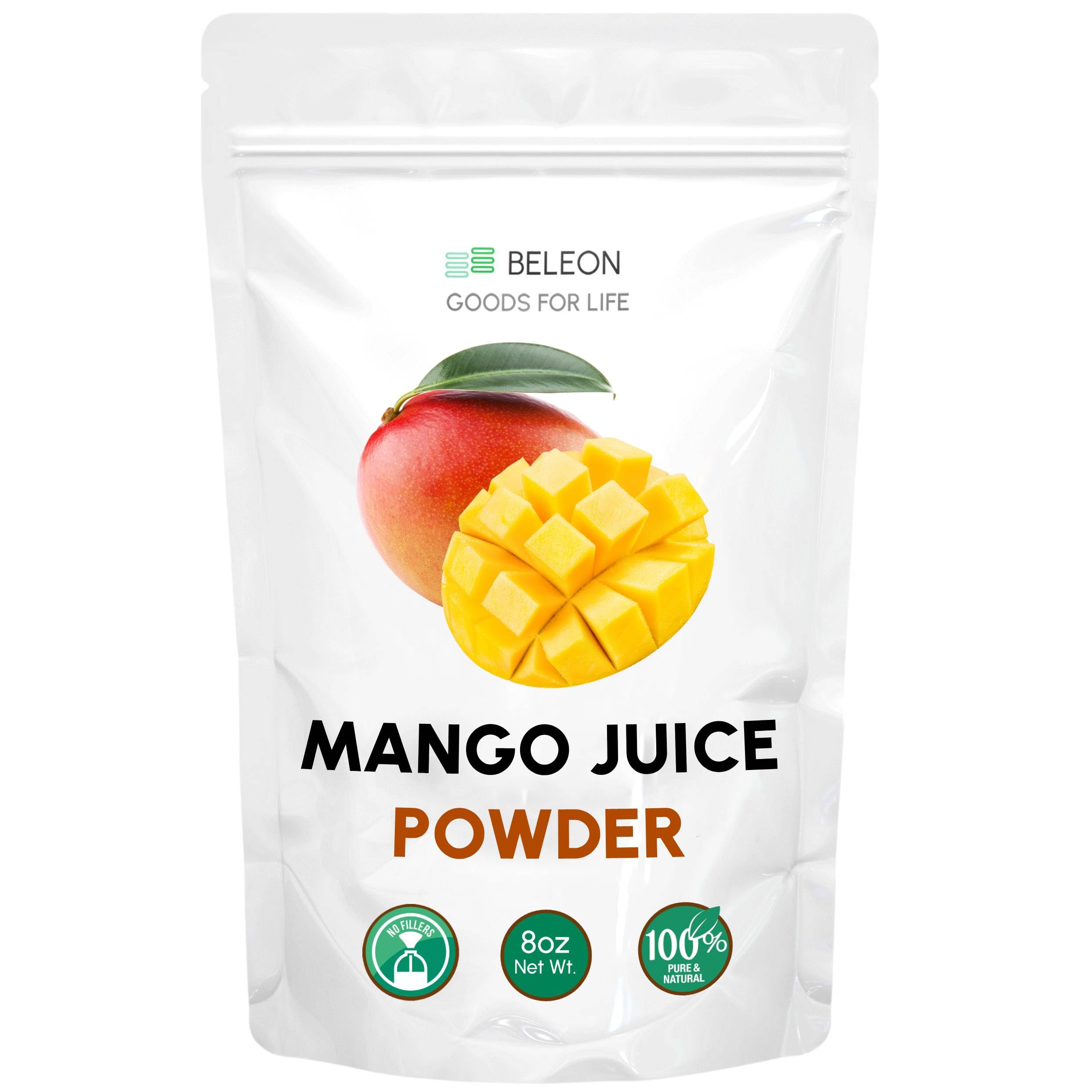 Mango Powder - Pure All Natural Mango Powder for Drinks, Smoothies, Juice, Beverage, Baking, 8 oz