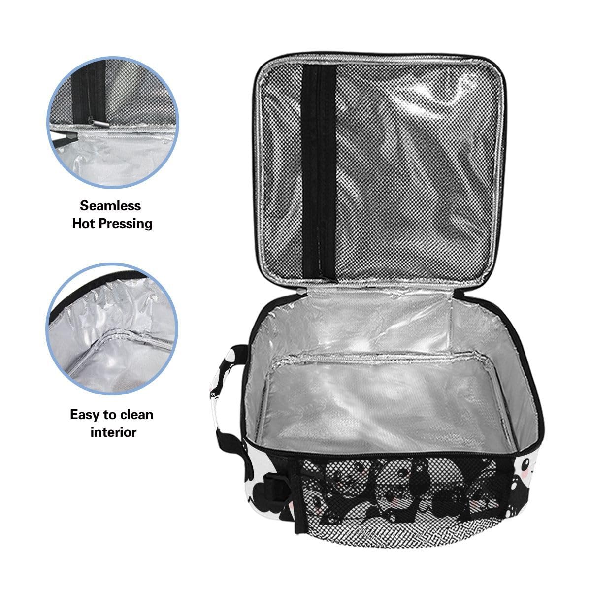 Lunch Bags for Kids Boys Girls Toddler Animal Cute Little Panda Reusable Insulated Lunch Box - Image 3