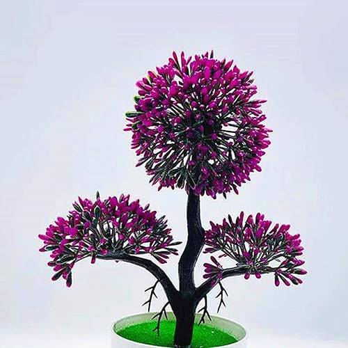Miniatura 3 de Flores artificiales al aire libre resistente a los rayos UV, 1 juego de plantas artificiales con maceta árbol fortuna decoración de plástico