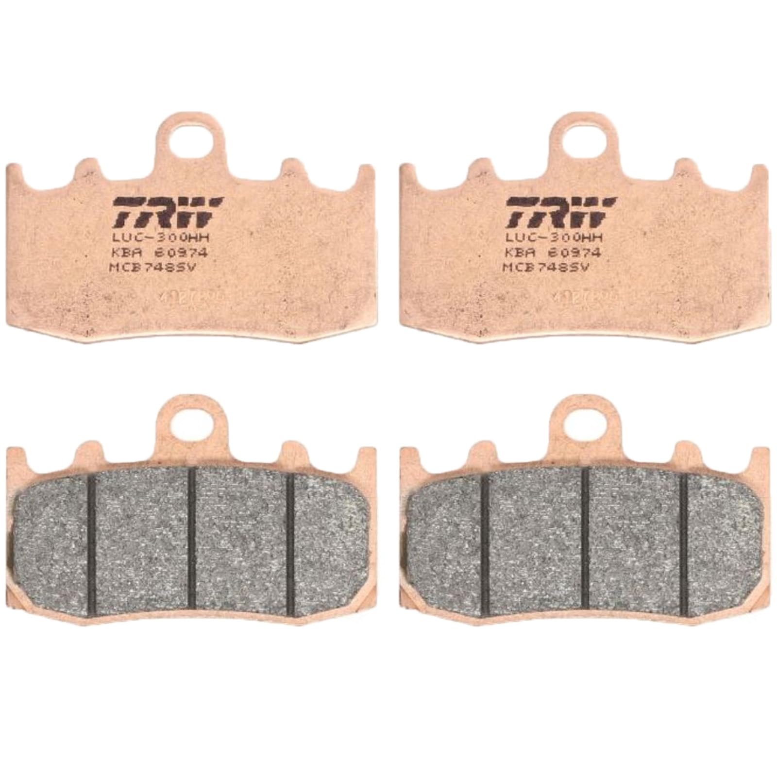 TRW Sintermetall Bremsbelagsatz Für BMW Motorräder | Vollmetallisch, Vorne + Hinten, Für K/ R-Modelle