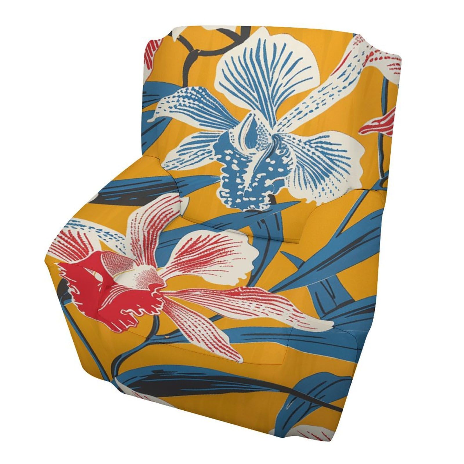 Housse de canapé écologique et durable extensible jaune pour fauteuil relax